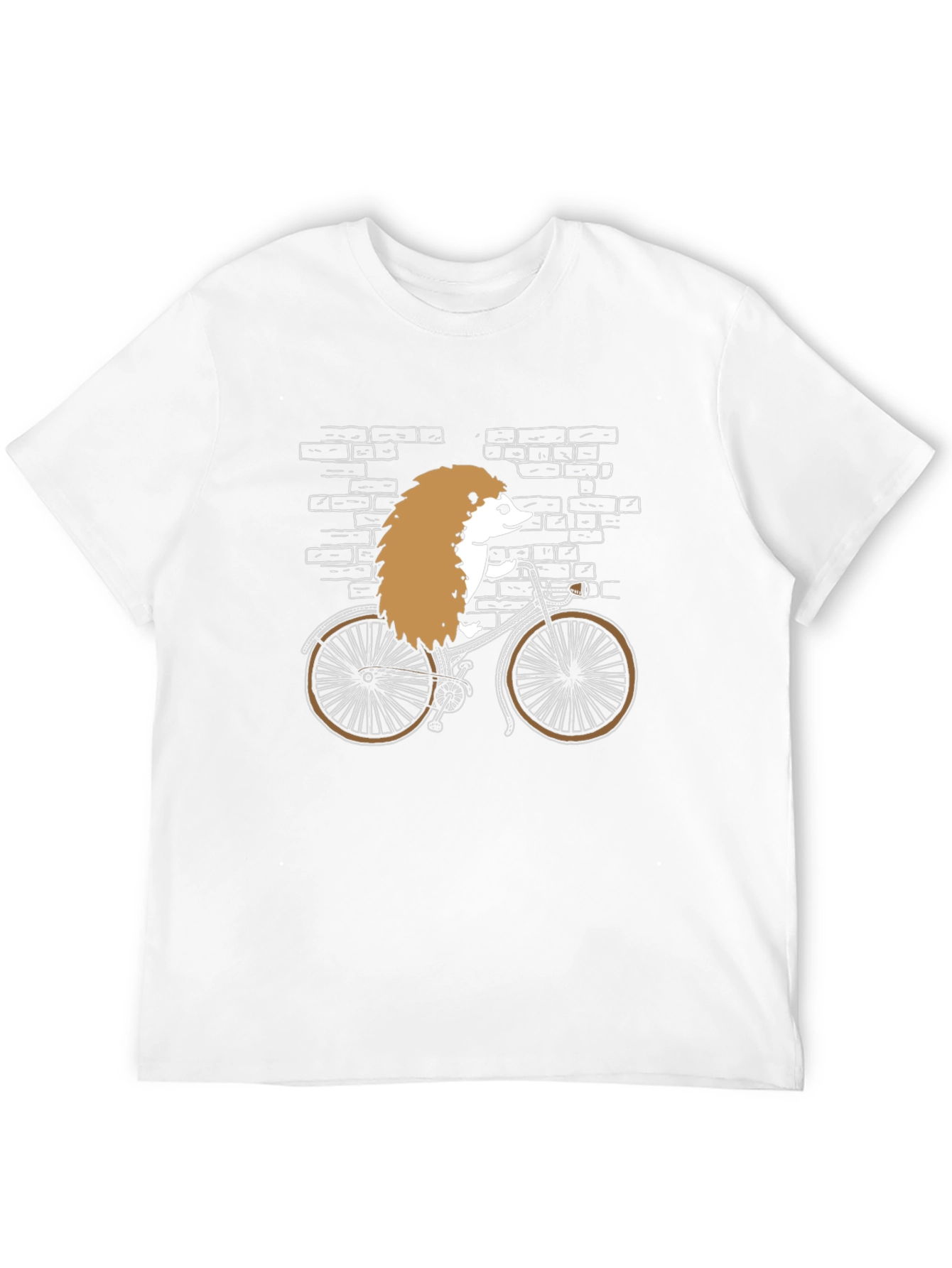 Hedgehog Riding Bicycle Graphic T-Shirt