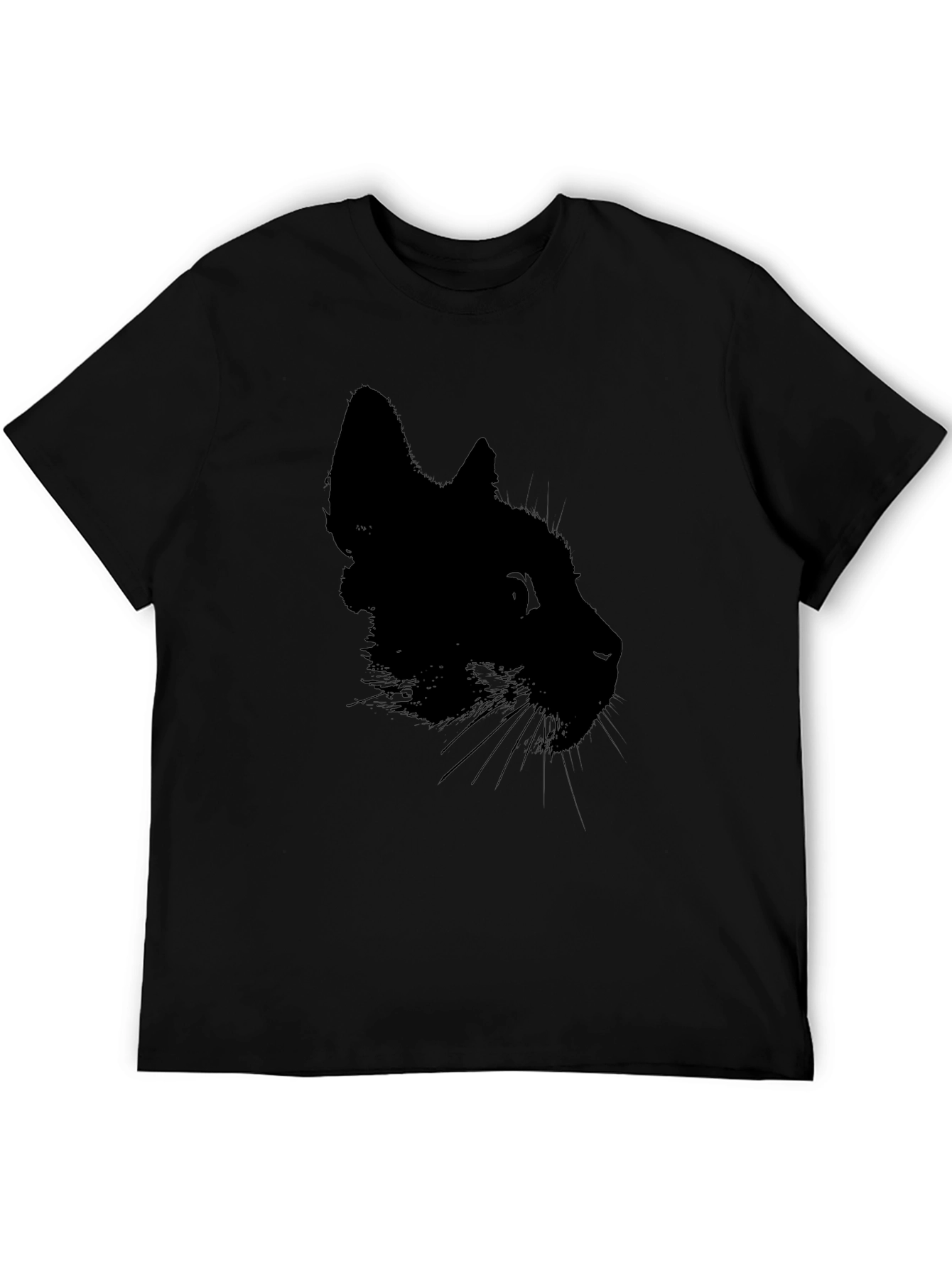 Black Cat Silhouette T-Shirt - Mens Graphic Tee