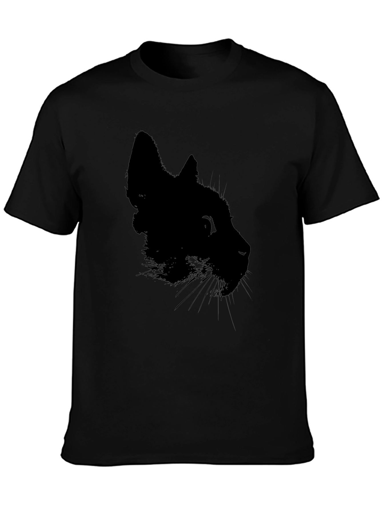 Black Cat Silhouette T-Shirt - Mens Graphic Tee