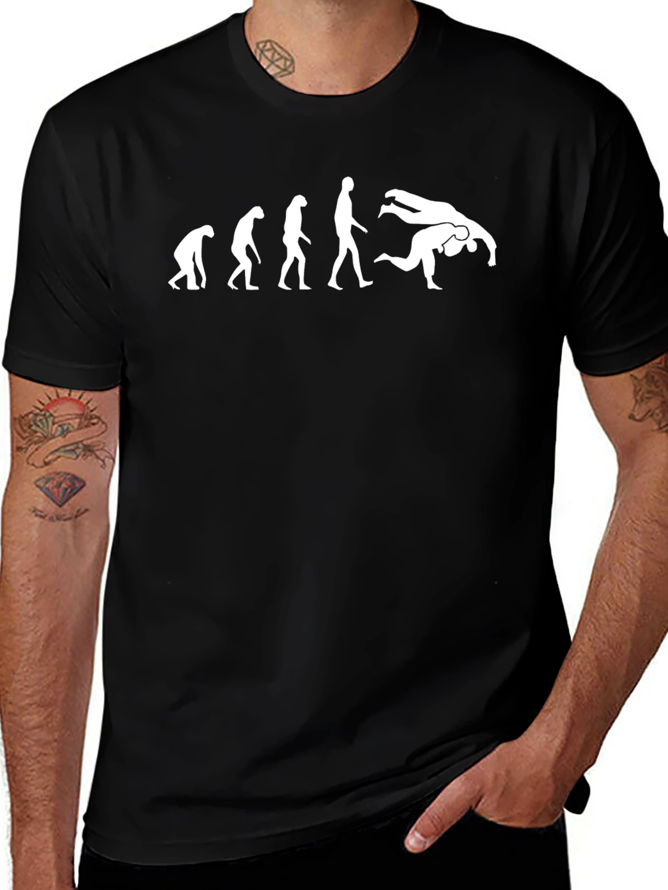 Evolution Judo Black T-Shirt - Martial Arts Design