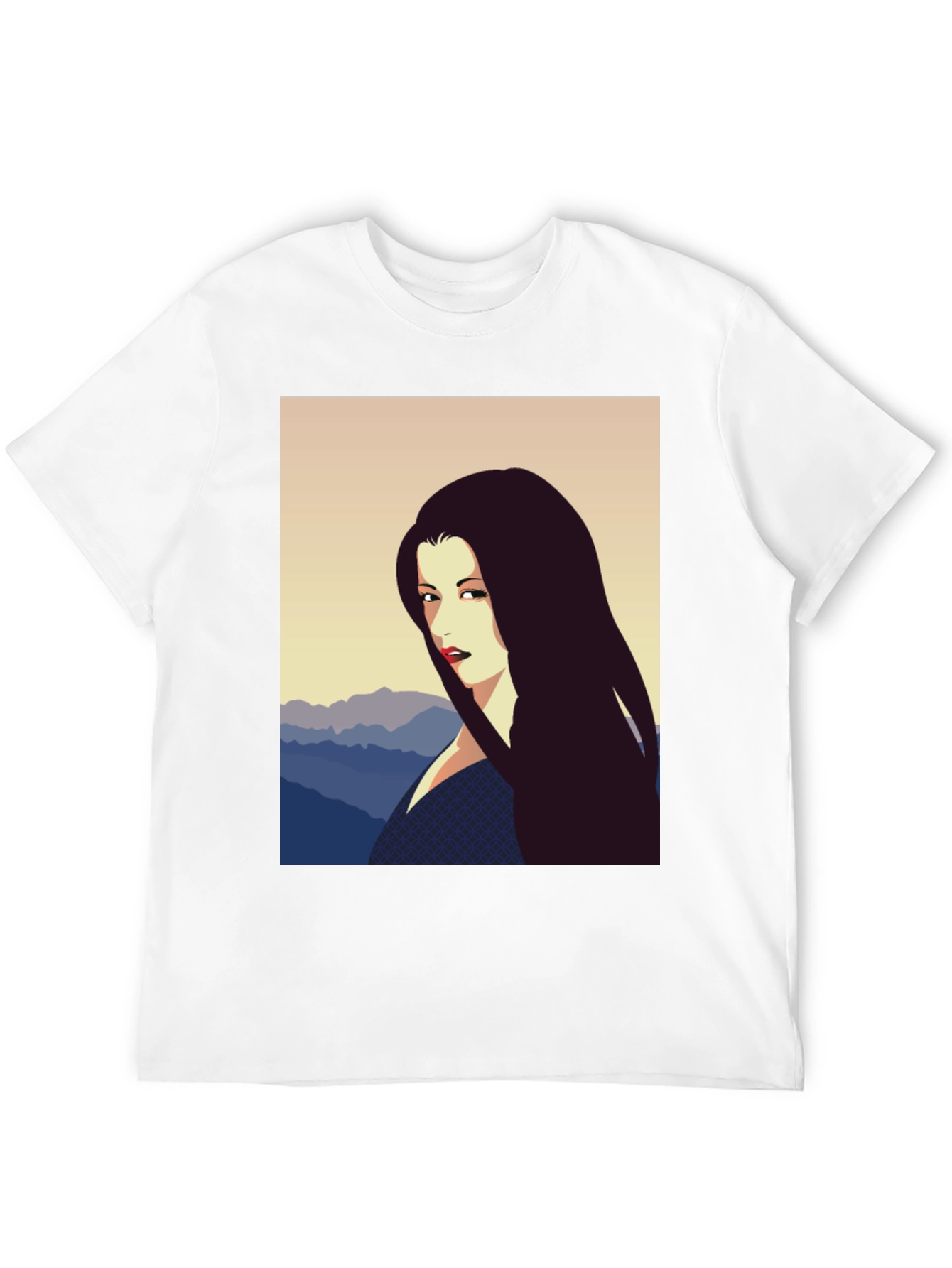 Woman Portrait Graphic Tee - Black