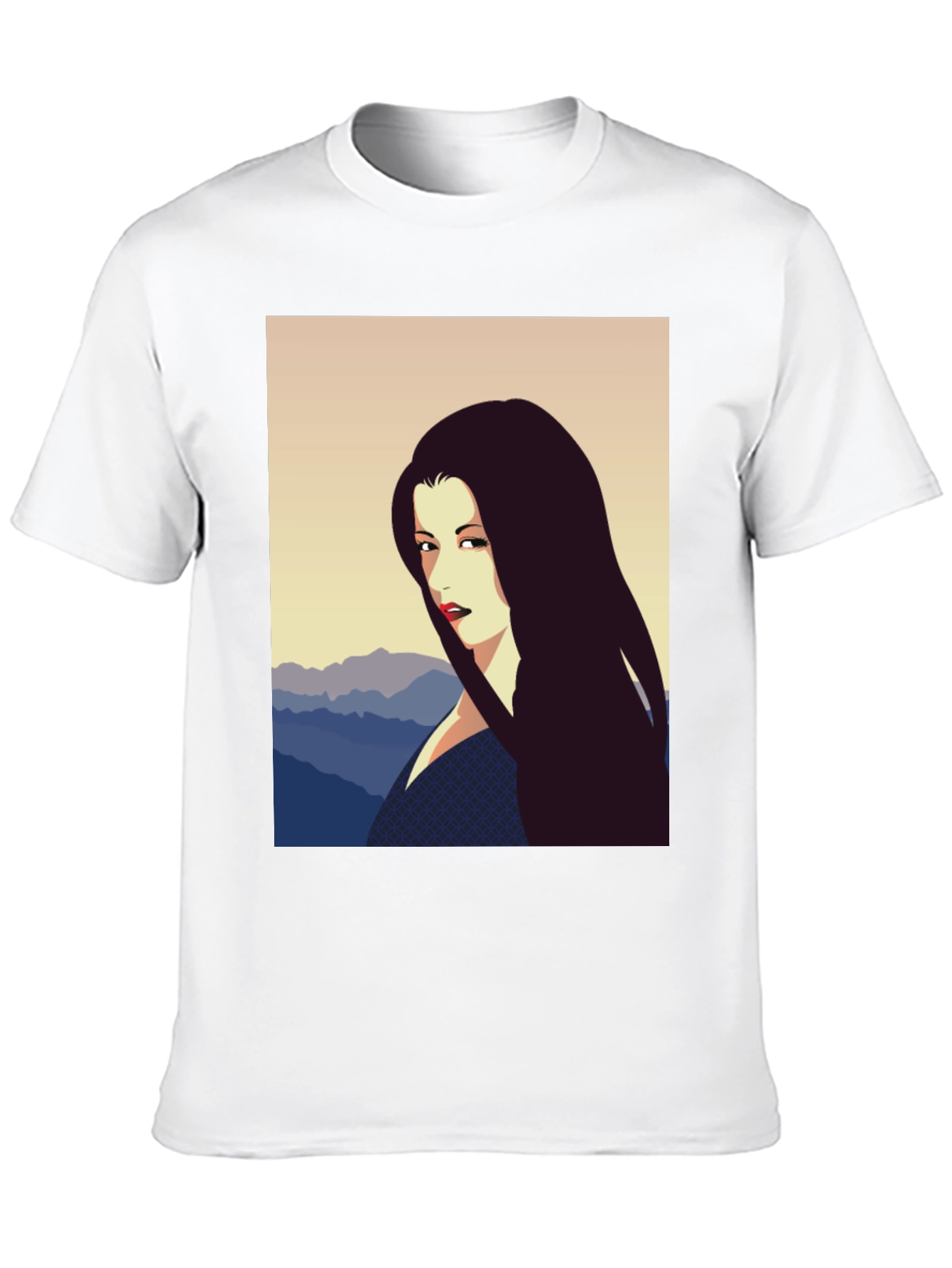 Woman Portrait Graphic Tee - Black