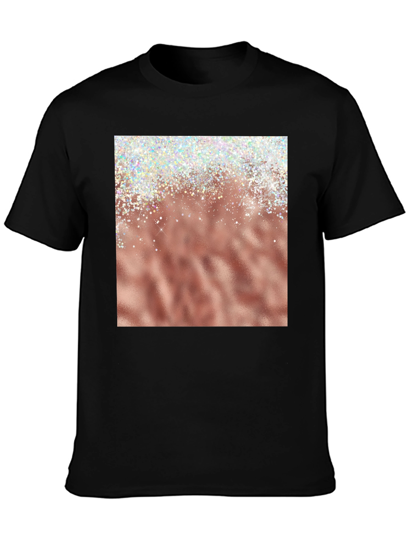 Rose Gold Sparkle Graphic Tee