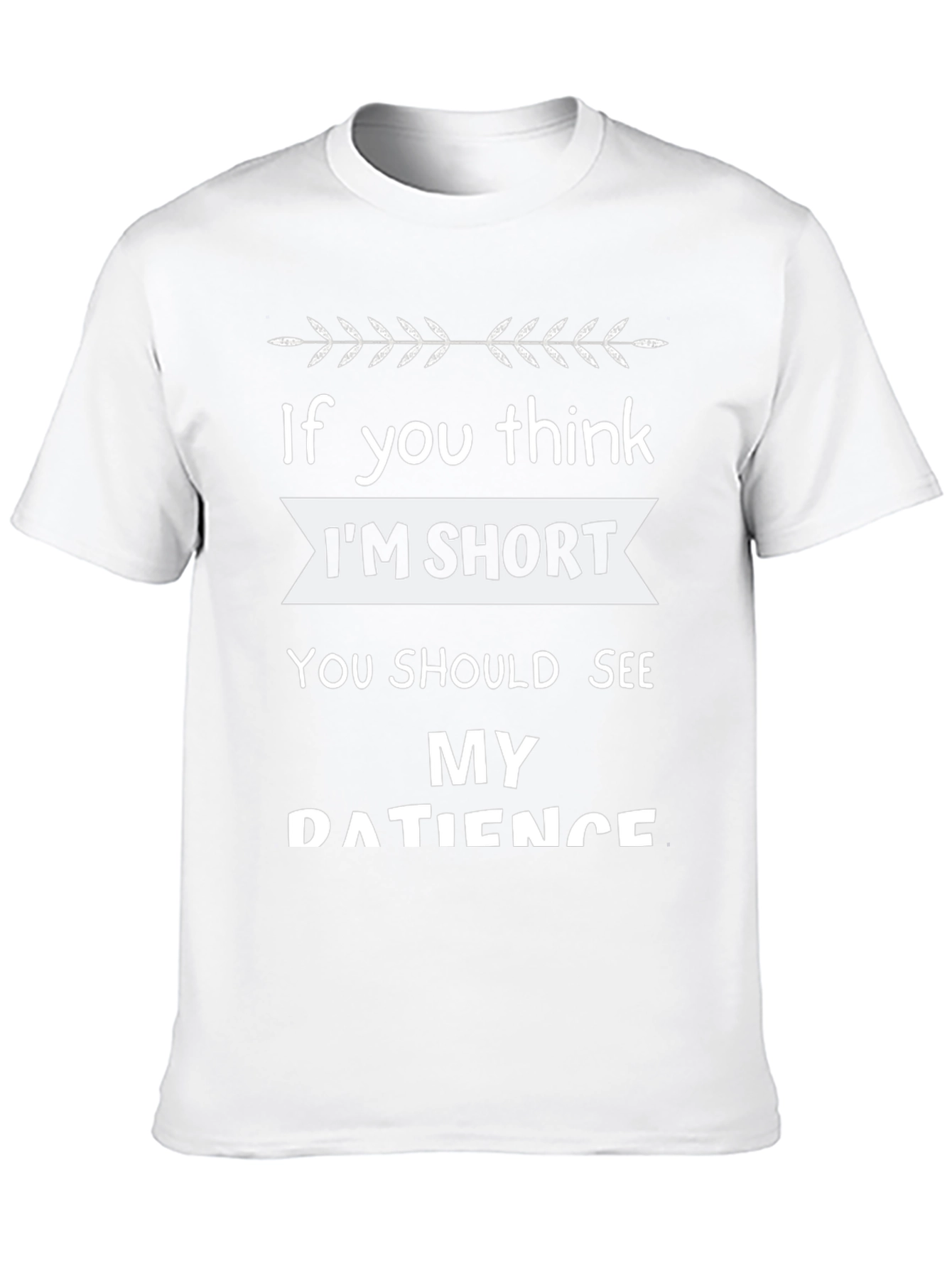 Funny Short Patience Humor Black Graphic T-Shirt