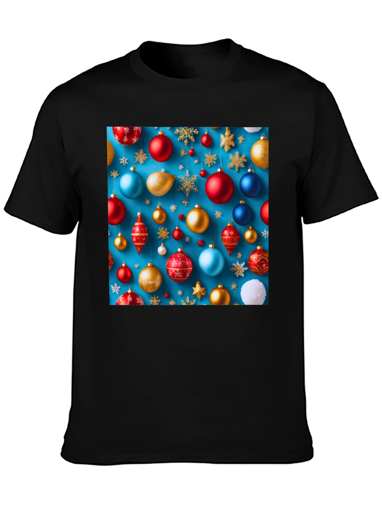 Festive Christmas Ornament Pattern T-Shirt