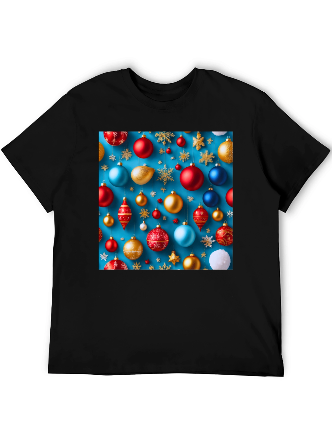 Festive Christmas Ornament Pattern T-Shirt