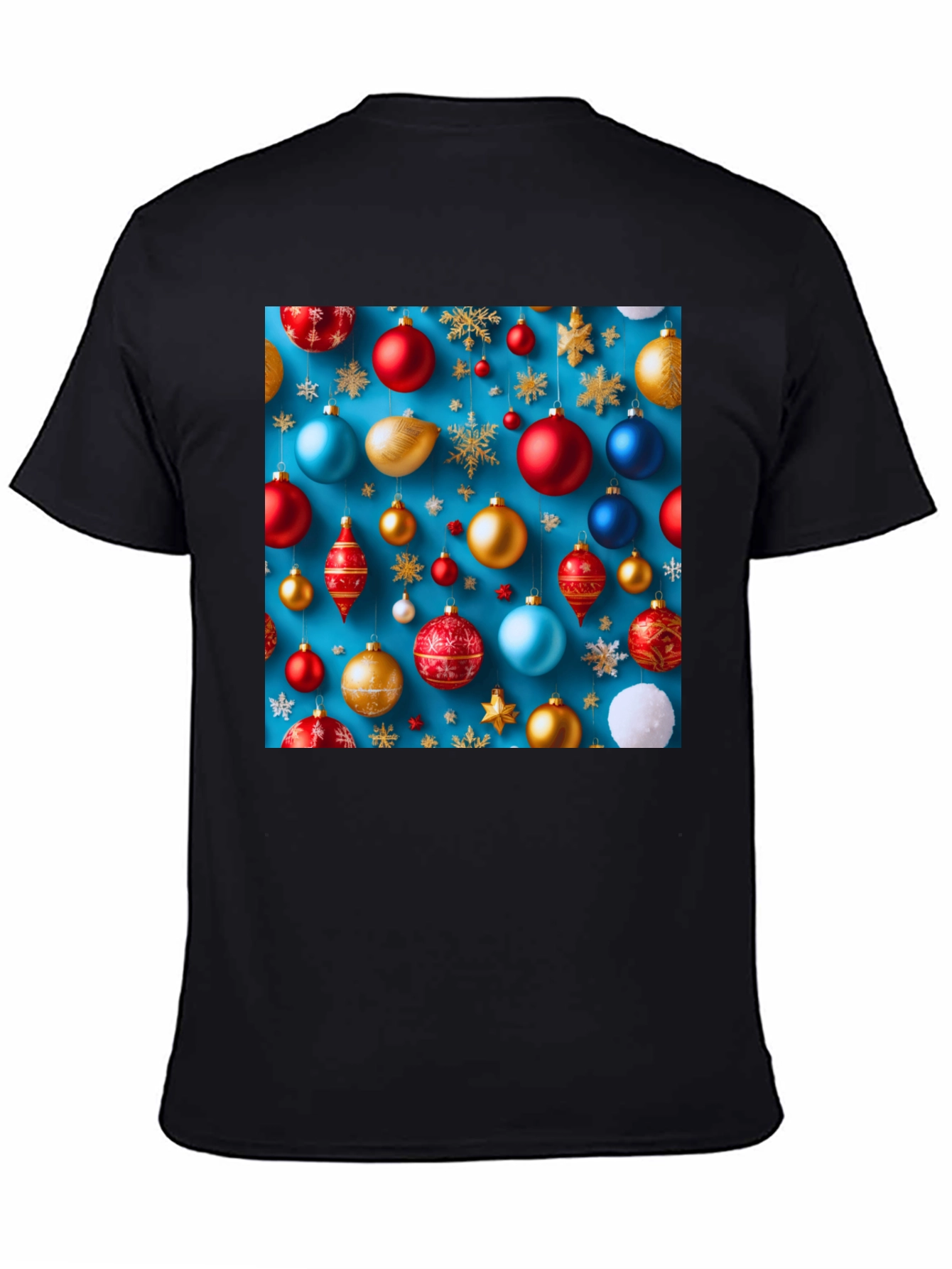 Festive Christmas Ornament Pattern T-Shirt