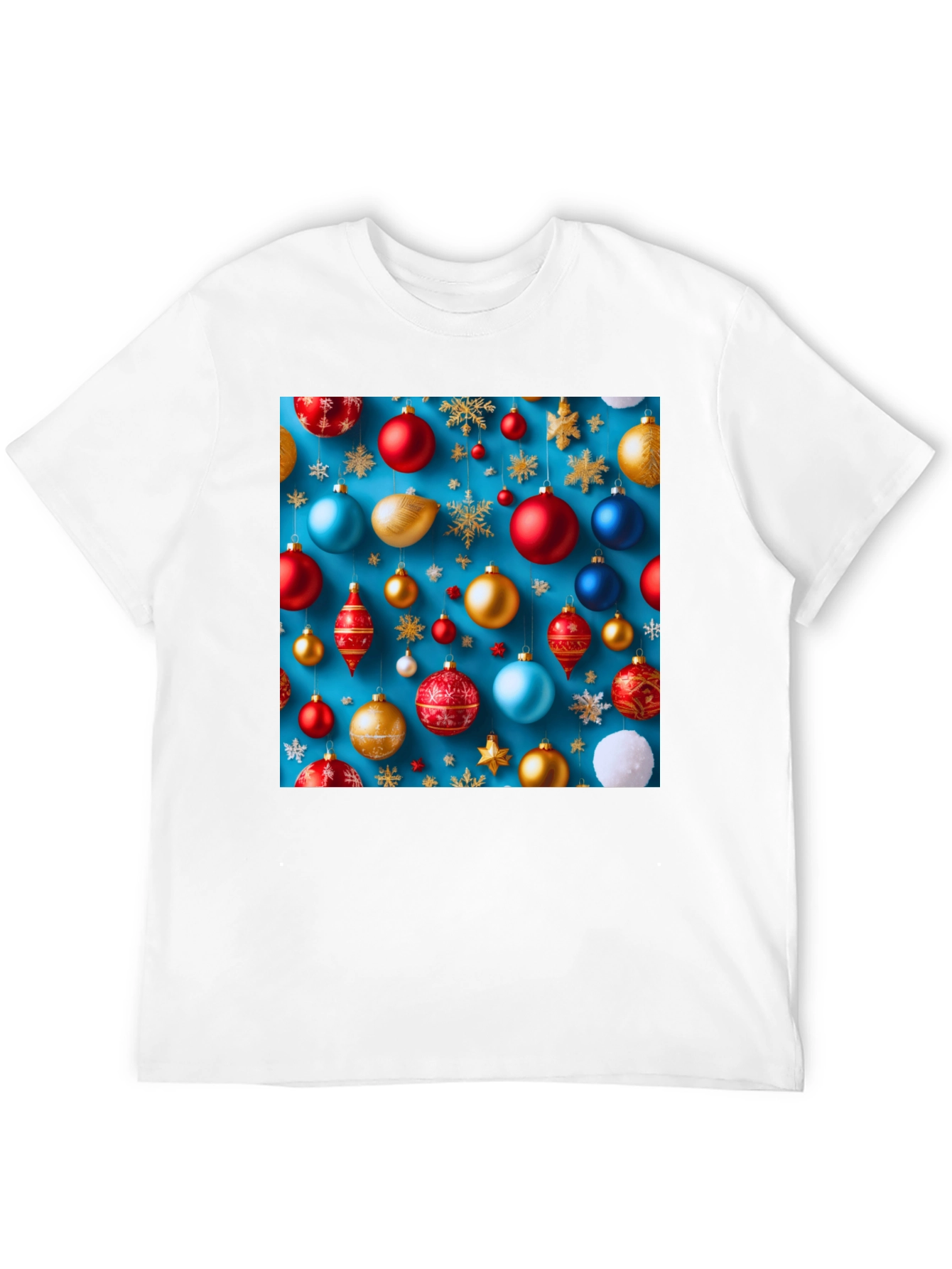 Festive Christmas Ornament Pattern T-Shirt