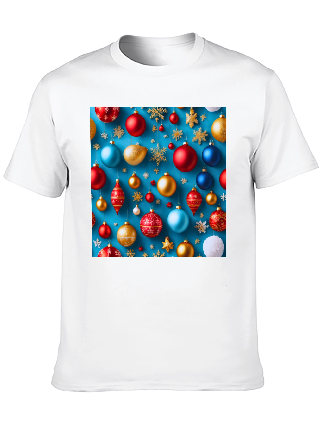 Festive Christmas Ornament Pattern T-Shirt