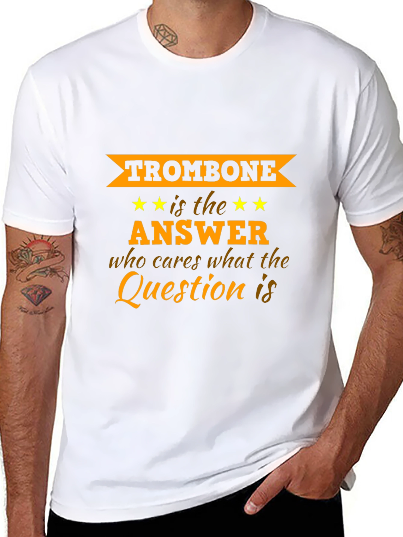 Trombone is the Answer Graphic T-Shirt