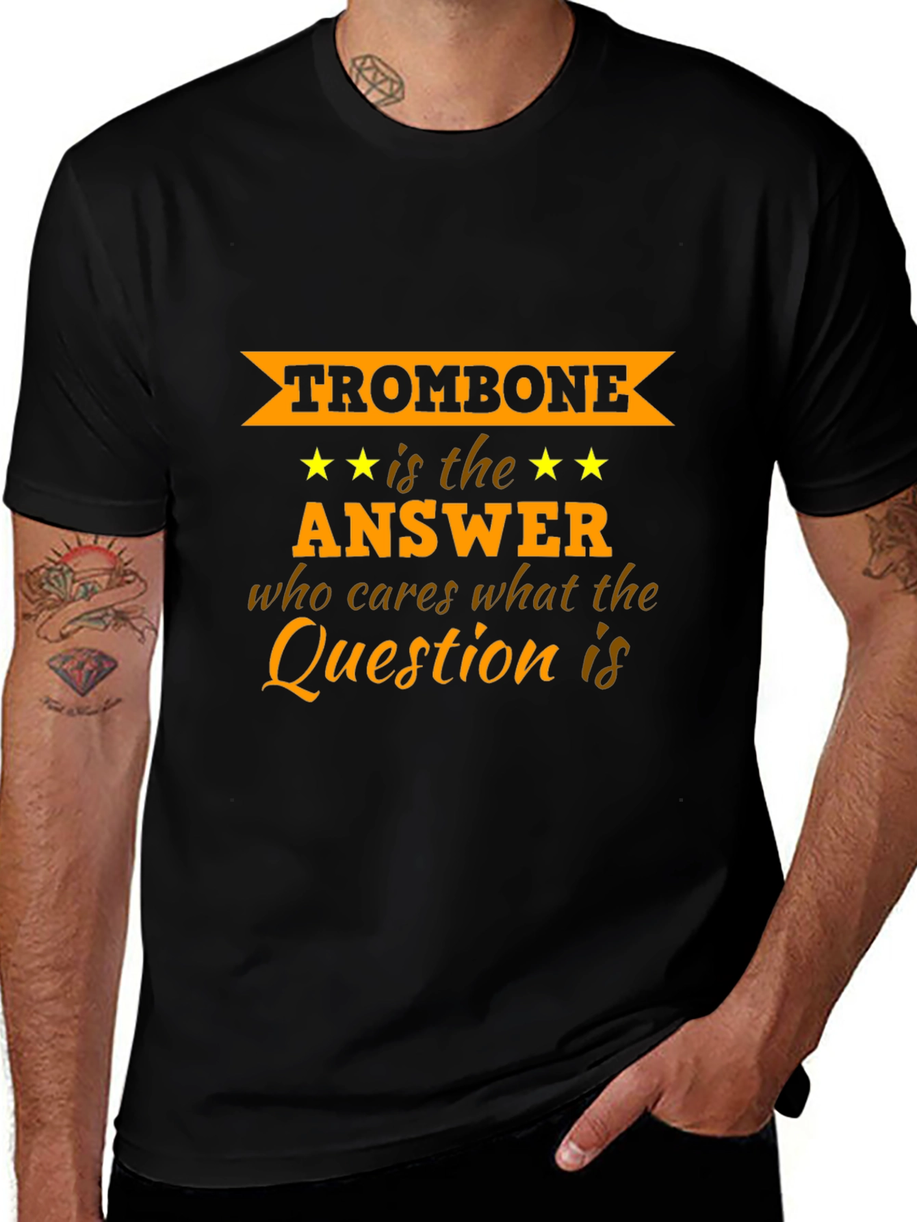 Trombone is the Answer Graphic T-Shirt