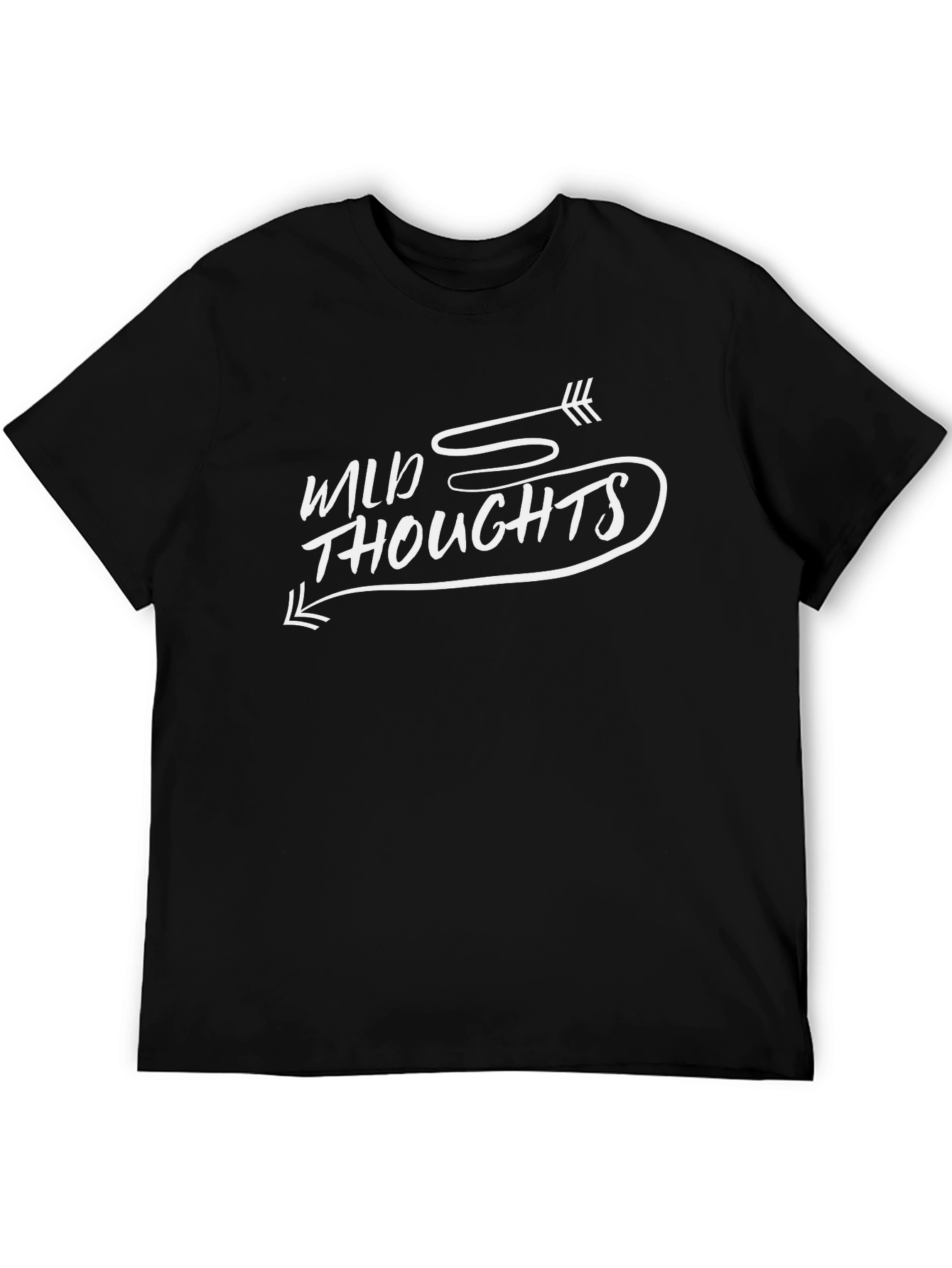 Wild Thoughts Graphic Tee - Black Cotton T-Shirt