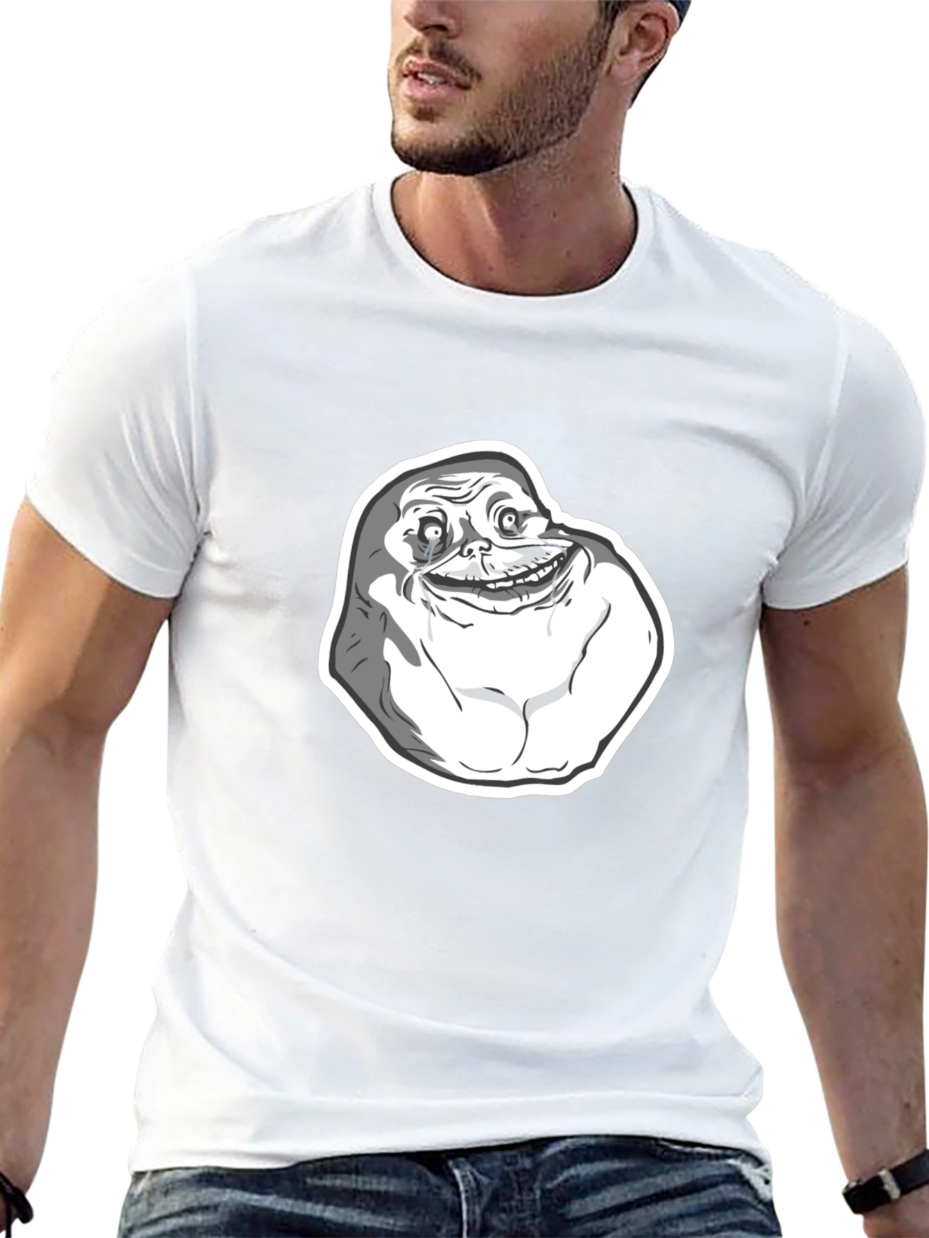 Forever Alone Meme Graphic T-Shirt