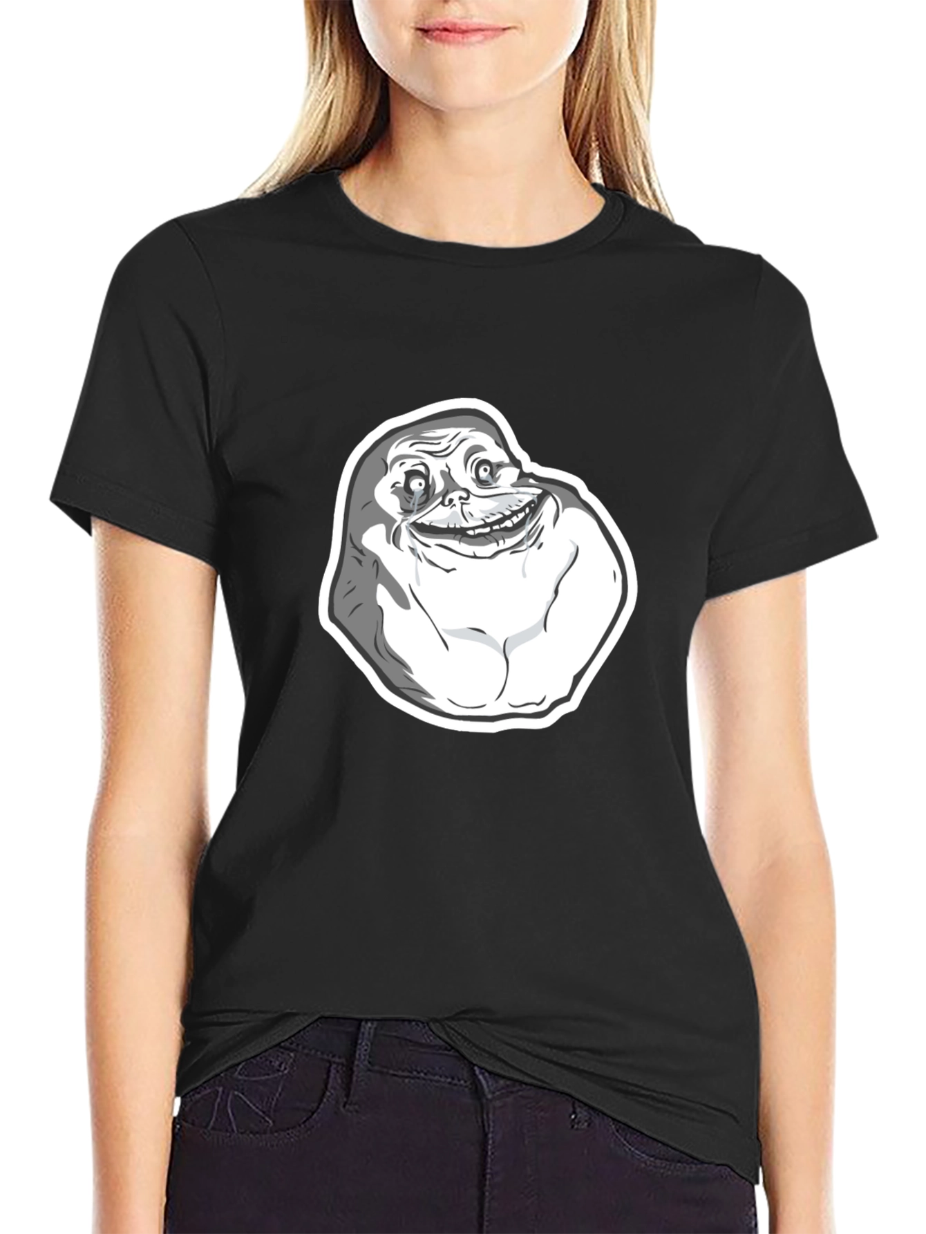 Forever Alone Meme Graphic T-Shirt