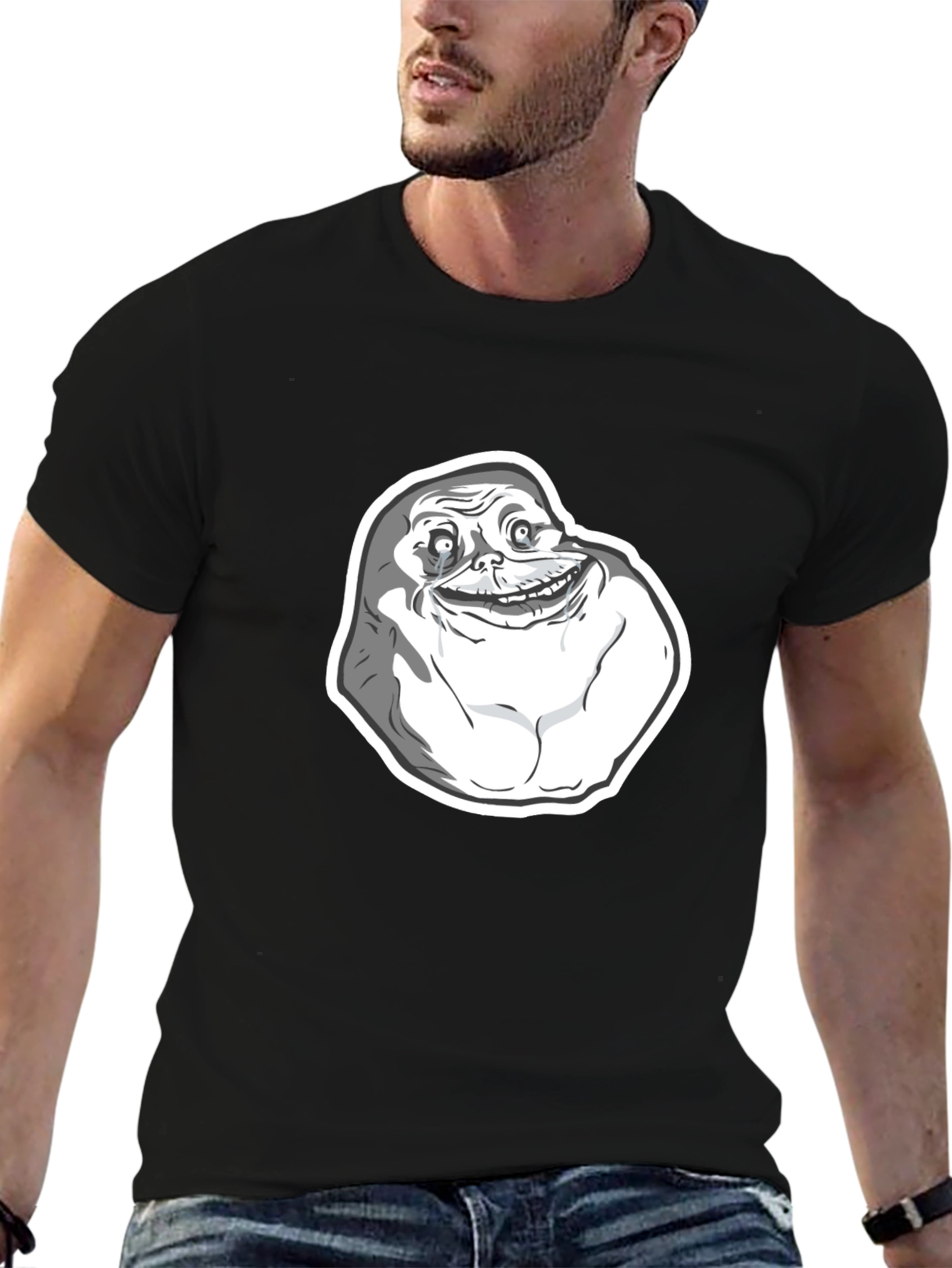 Forever Alone Meme Graphic T-Shirt