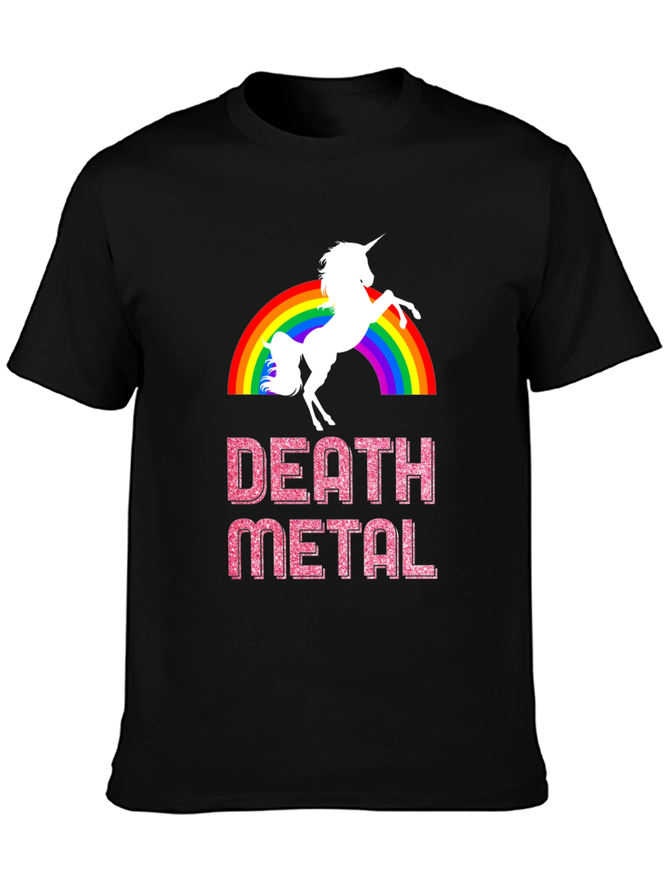 Death Metal Unicorn Rainbow T-Shirt