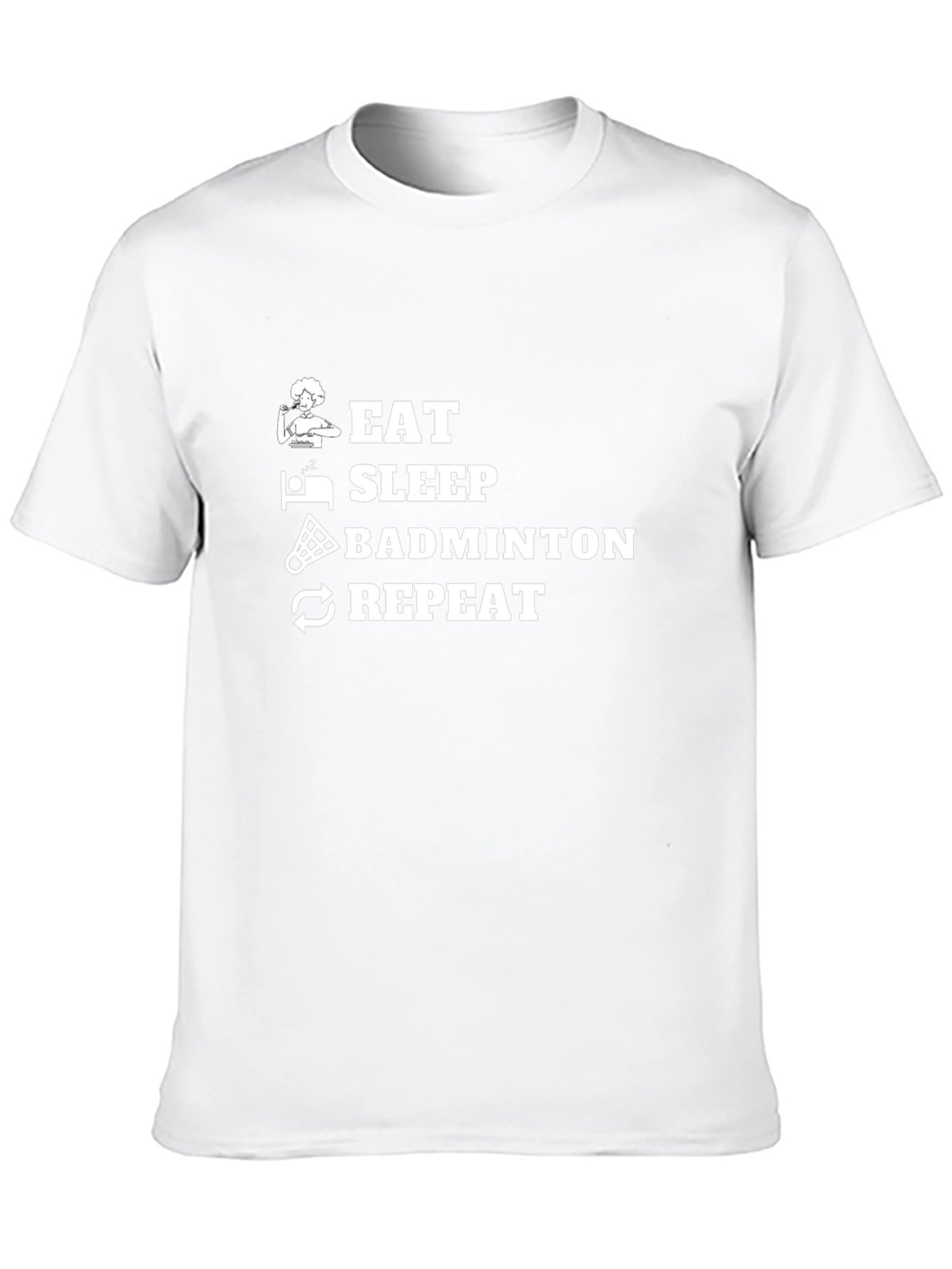 Eat Sleep Badminton Repeat T-Shirt