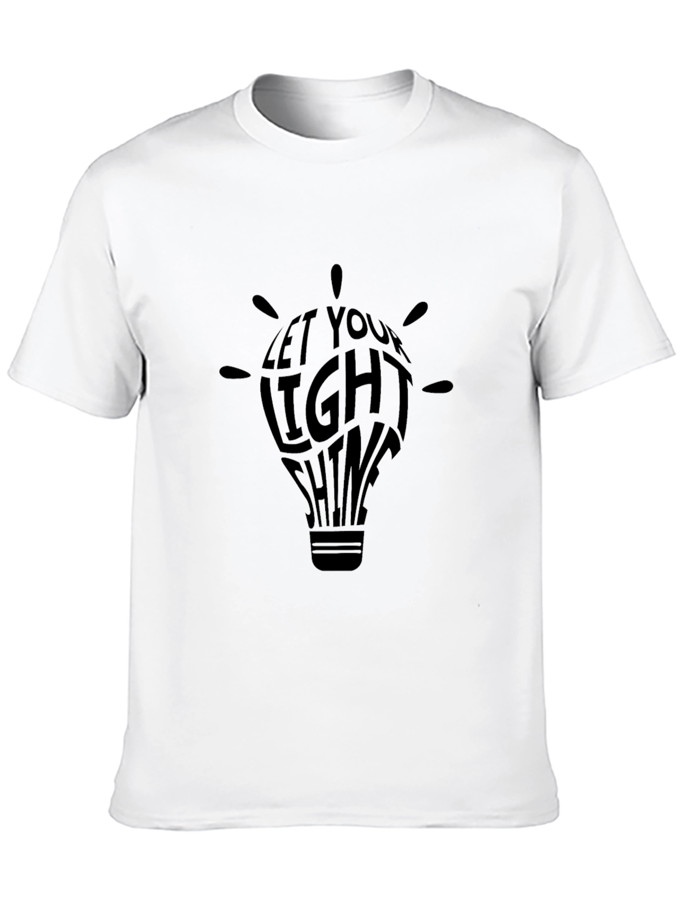 Let Your Light Shine Black Graphic T-Shirt