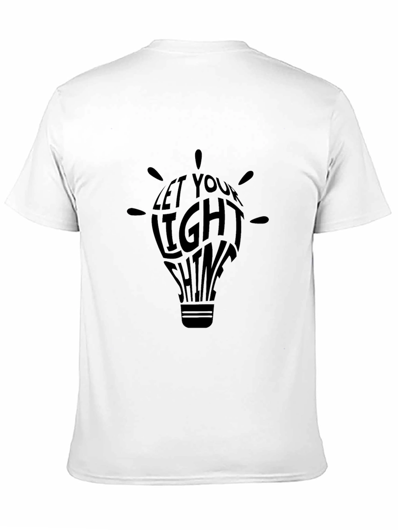 Let Your Light Shine Black Graphic T-Shirt