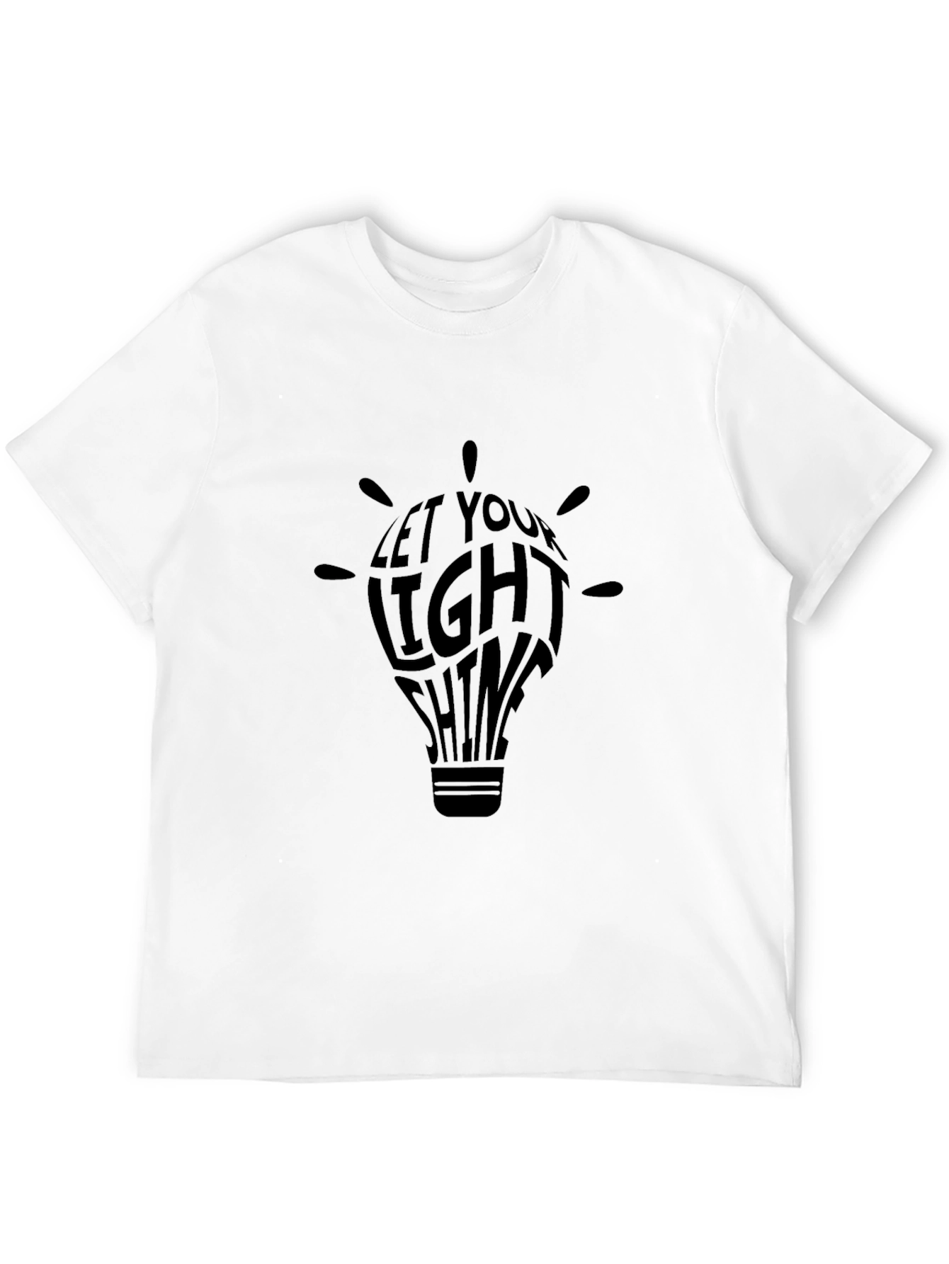 Let Your Light Shine Black Graphic T-Shirt