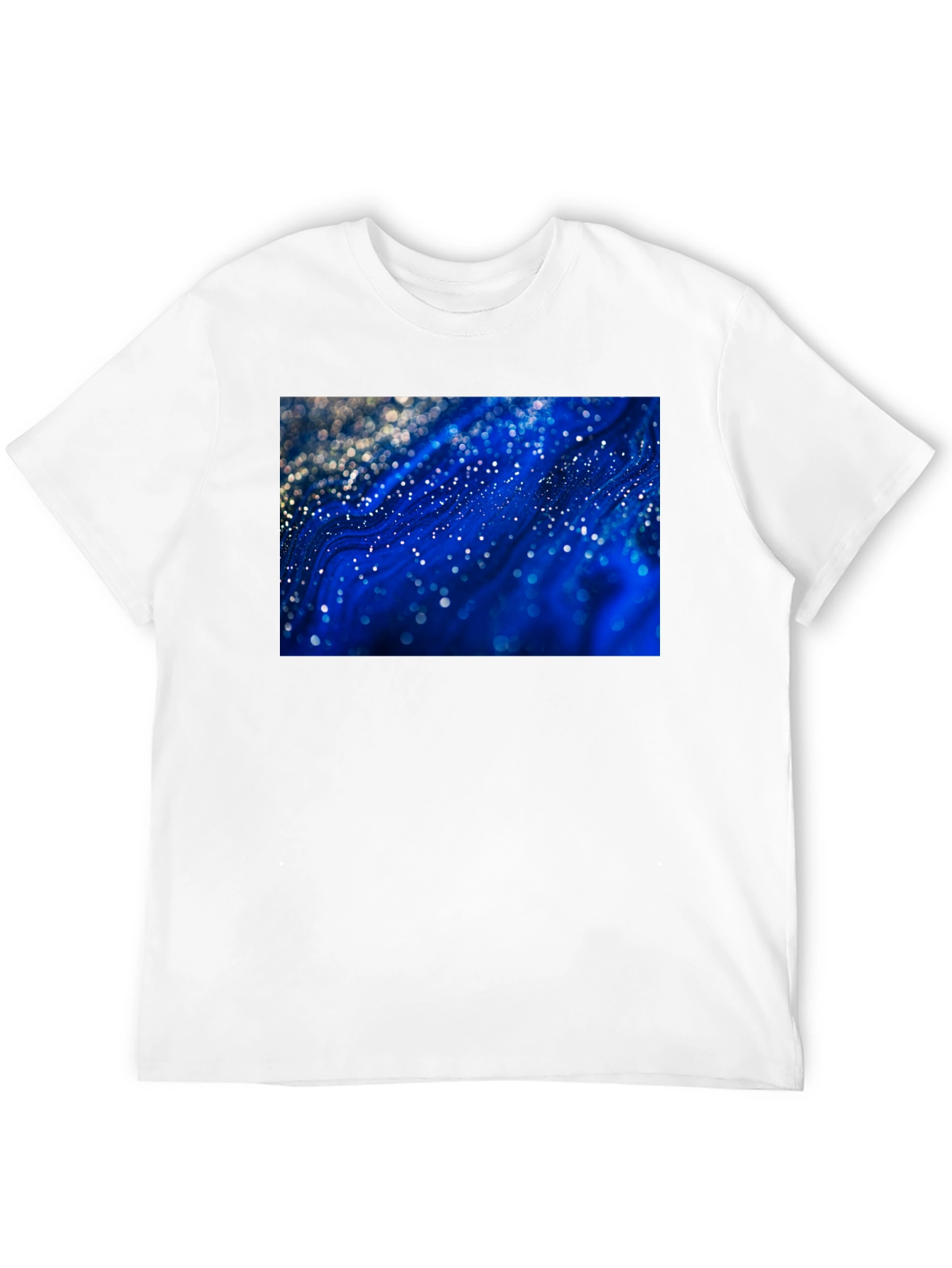 Abstract Galaxy Print Black T-Shirt