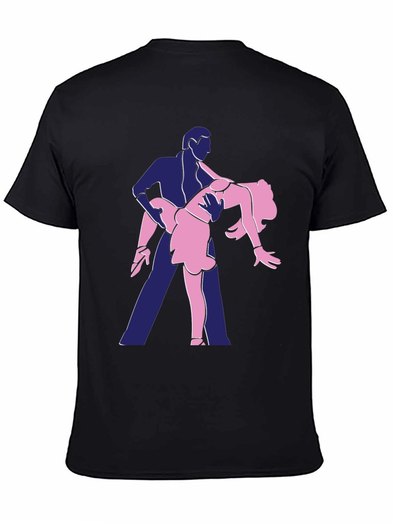 Dancing Duo Graphic Tee - Fun Black T-Shirt
