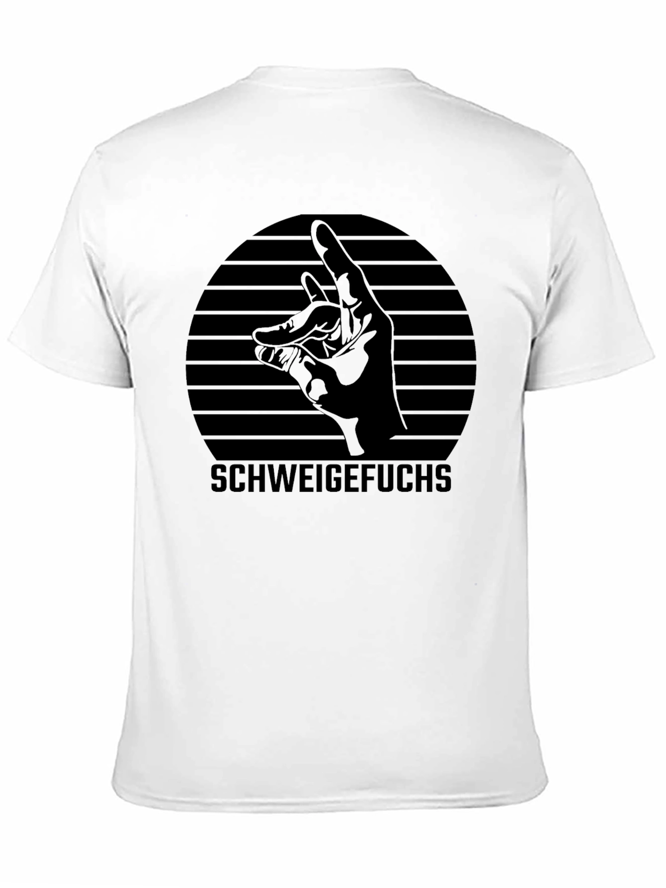 Schweige Fuchs Black Graphic T-Shirt