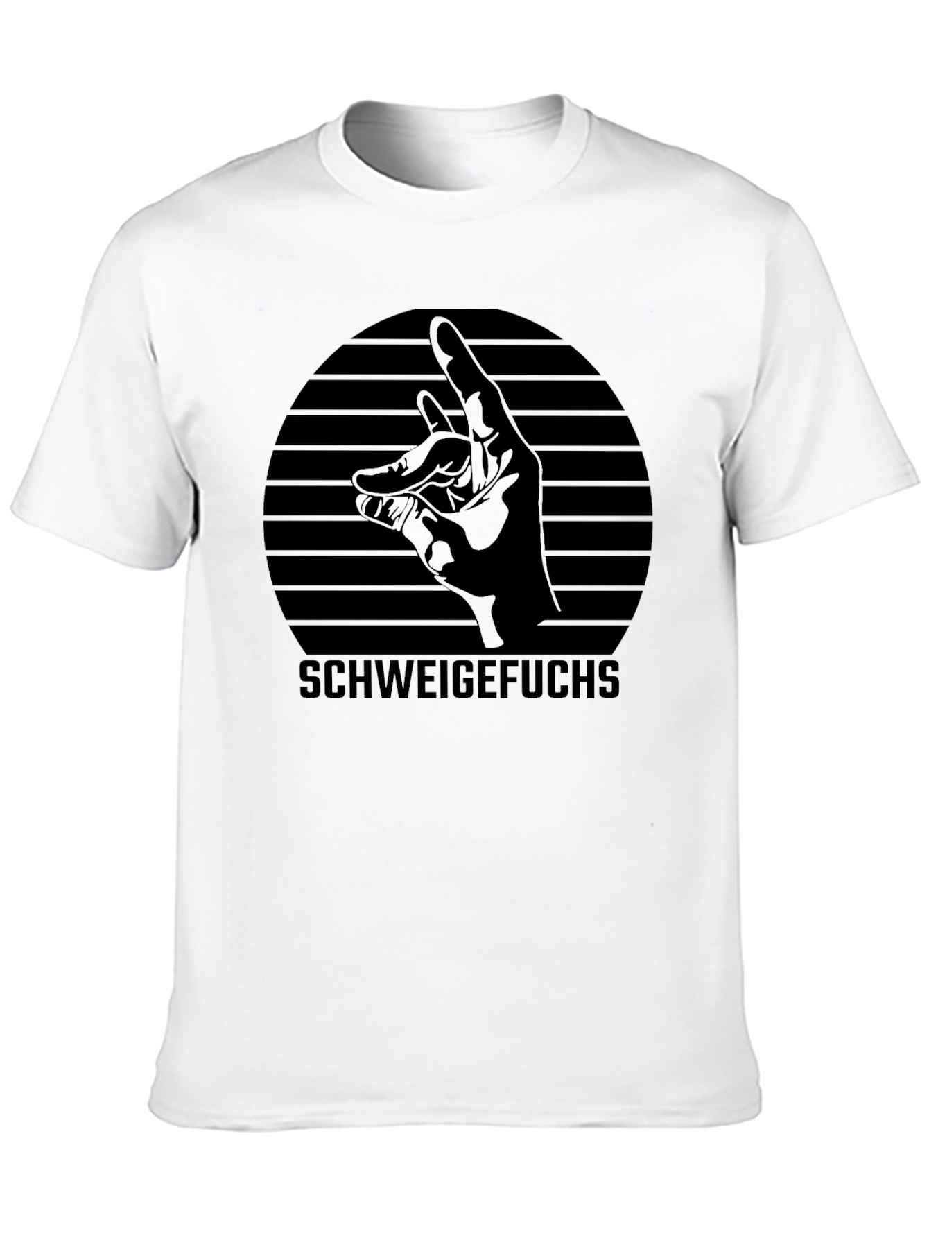 Schweige Fuchs Black Graphic T-Shirt