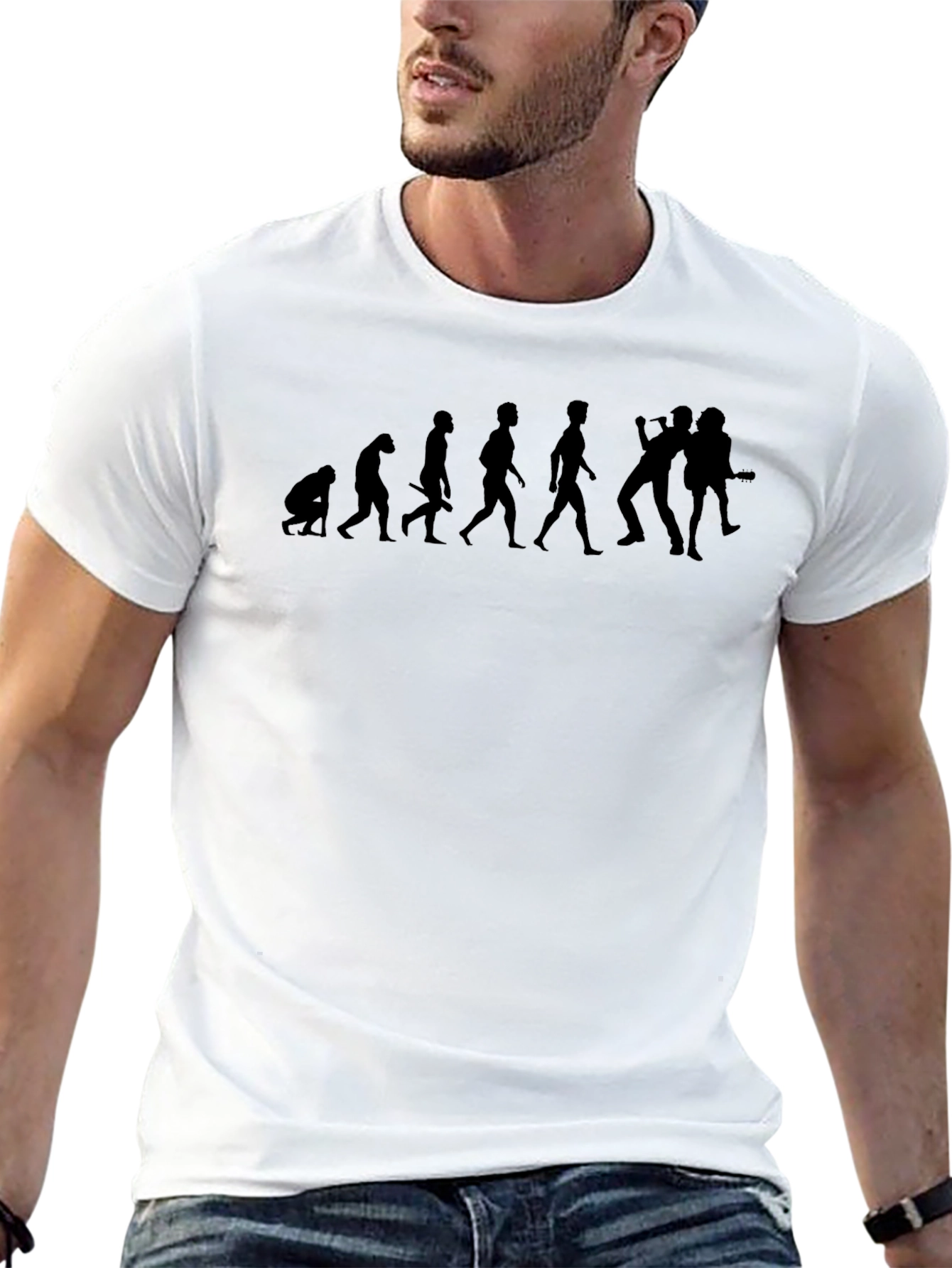 Evolution of Rock T-Shirt - Funny Band Tee