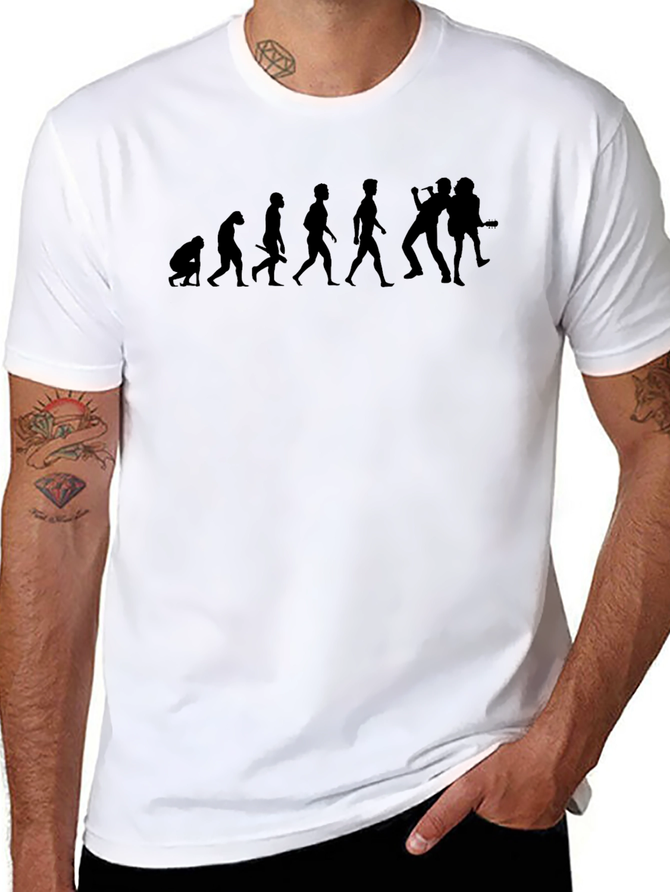 Evolution of Rock T-Shirt - Funny Band Tee
