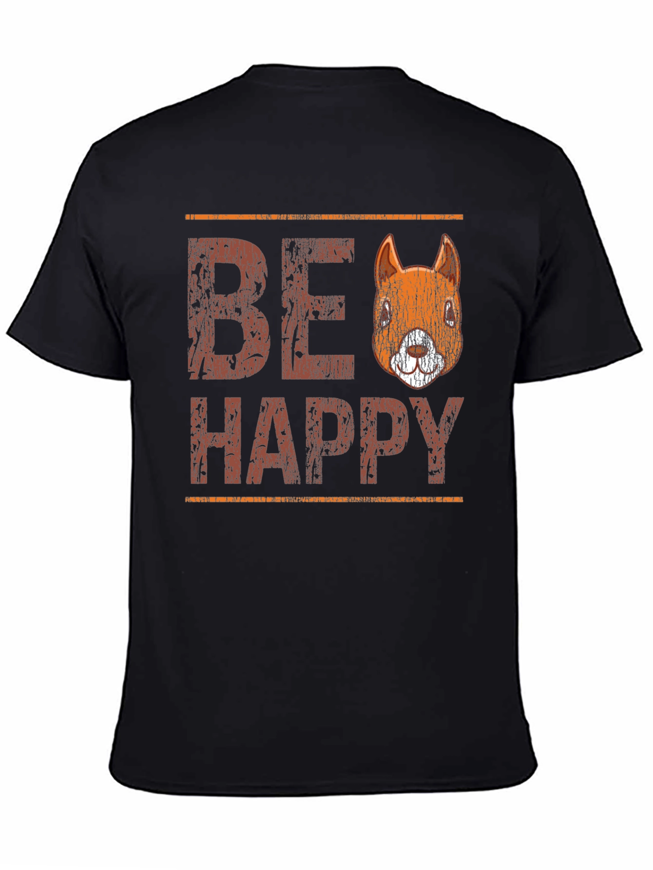 Be Happy Squirrel Graphic T-Shirt