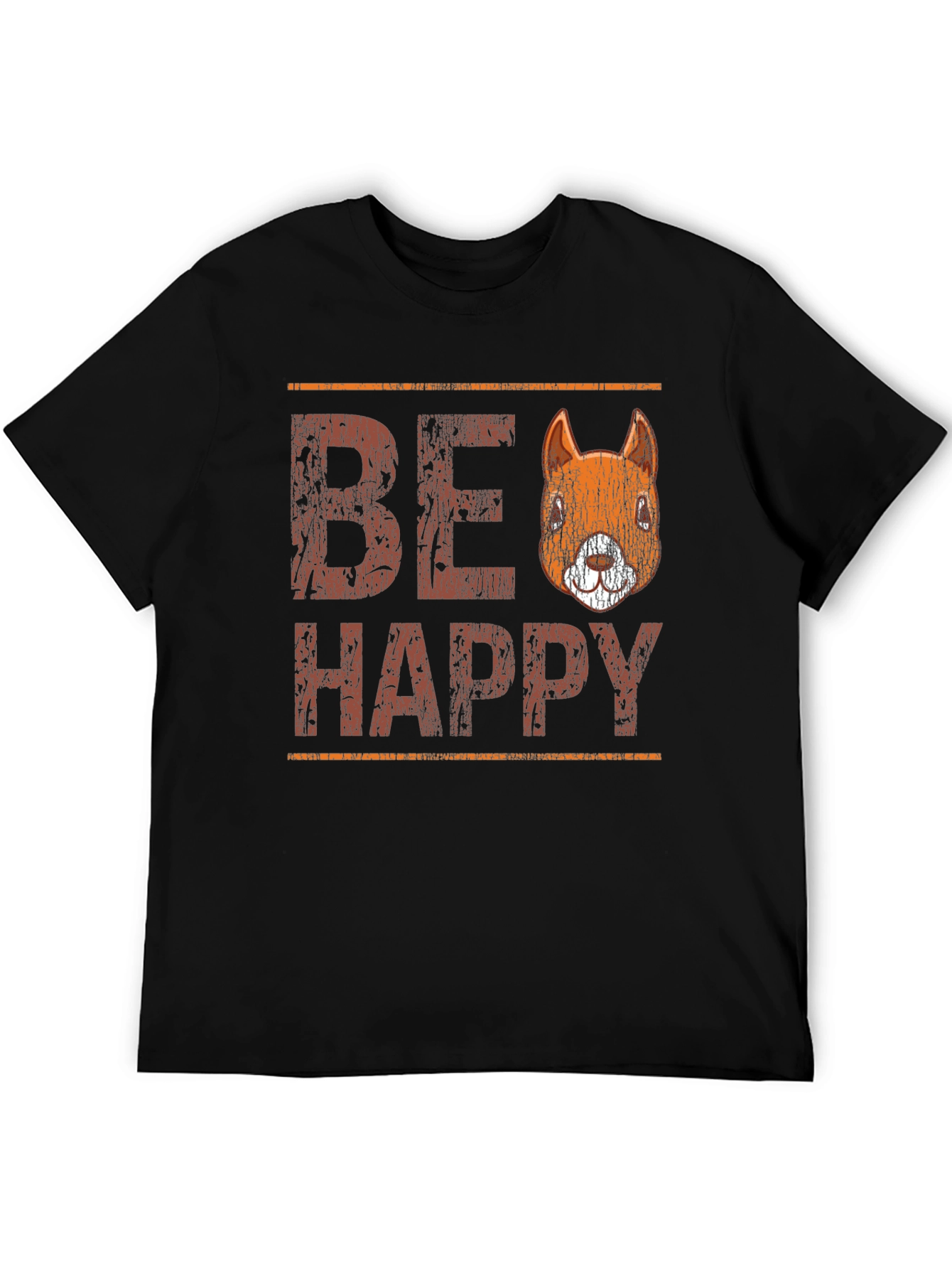 Be Happy Squirrel Graphic T-Shirt