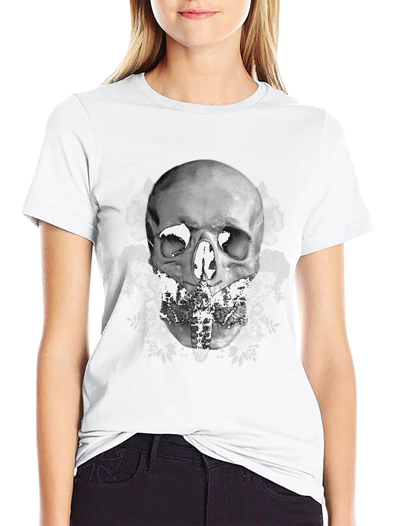 Skull & Moth Graphic T-Shirt