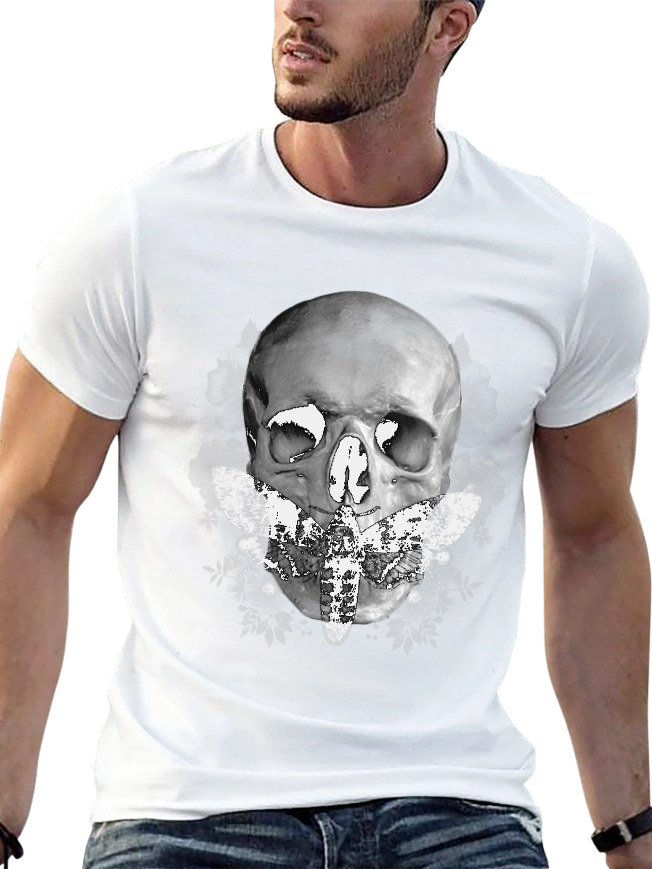 Skull & Moth Graphic T-Shirt