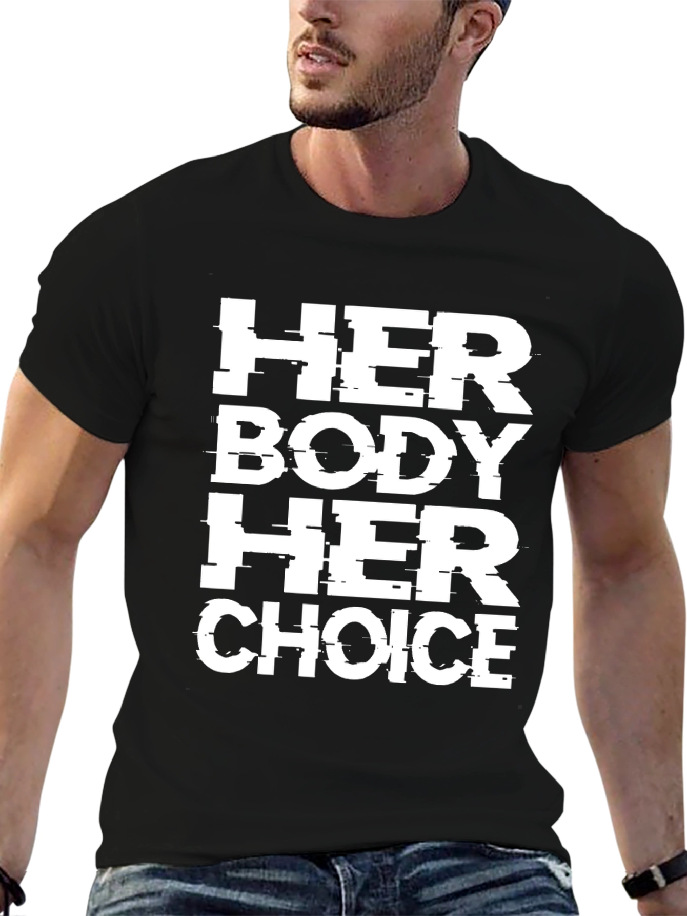 Her Body Her Choice Graphic Tee - Black