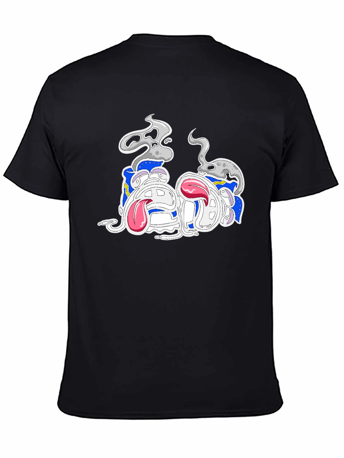Cartoon Character Graphic Black Tee