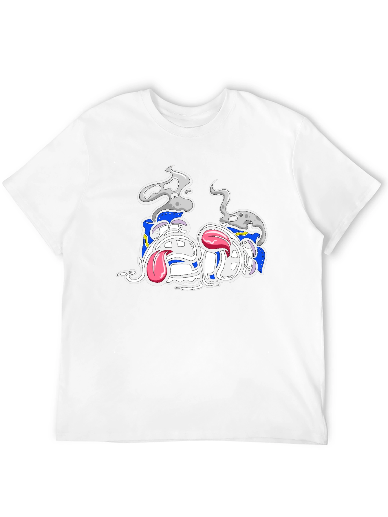 Cartoon Character Graphic Black Tee