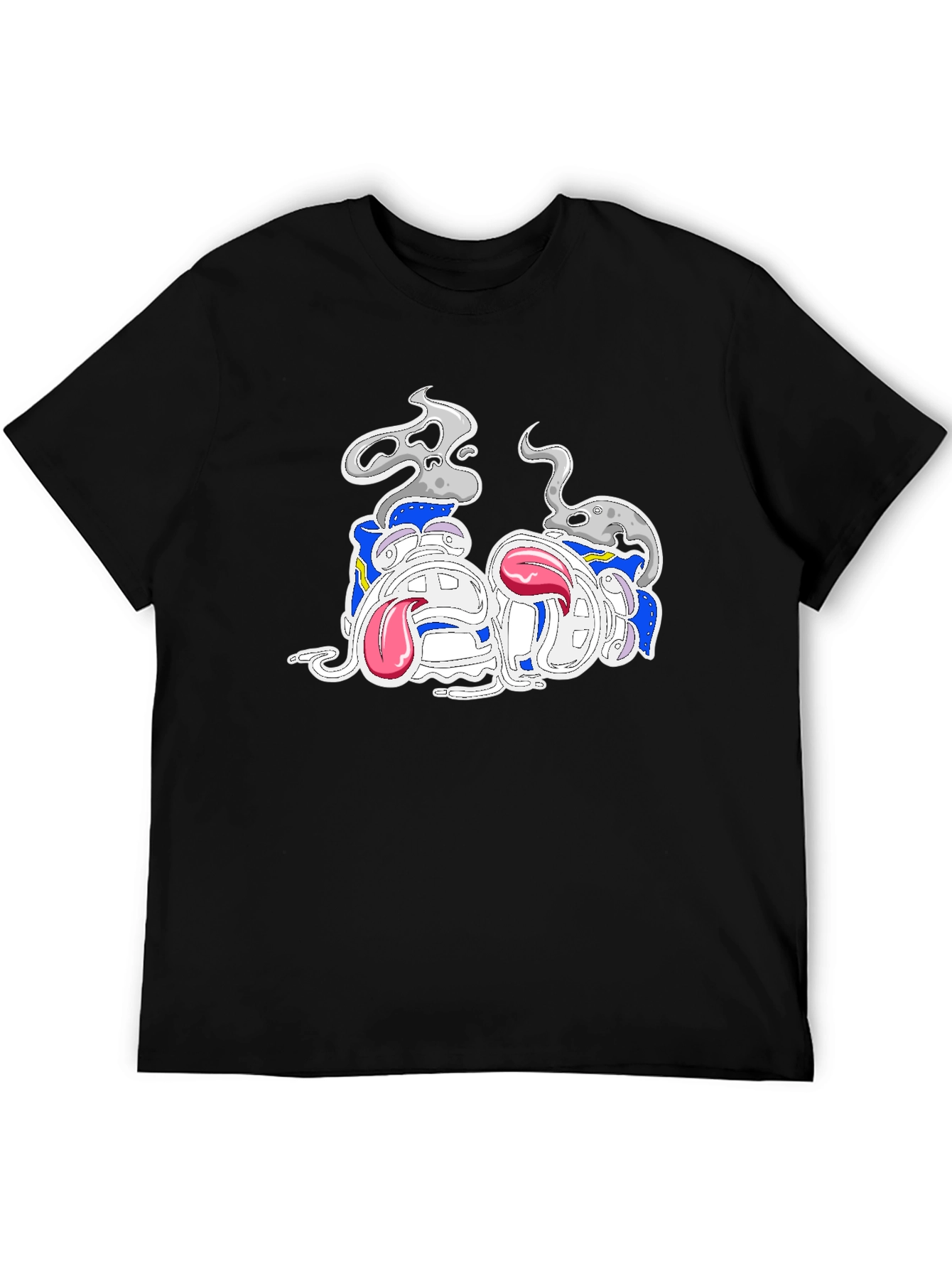 Cartoon Character Graphic Black Tee