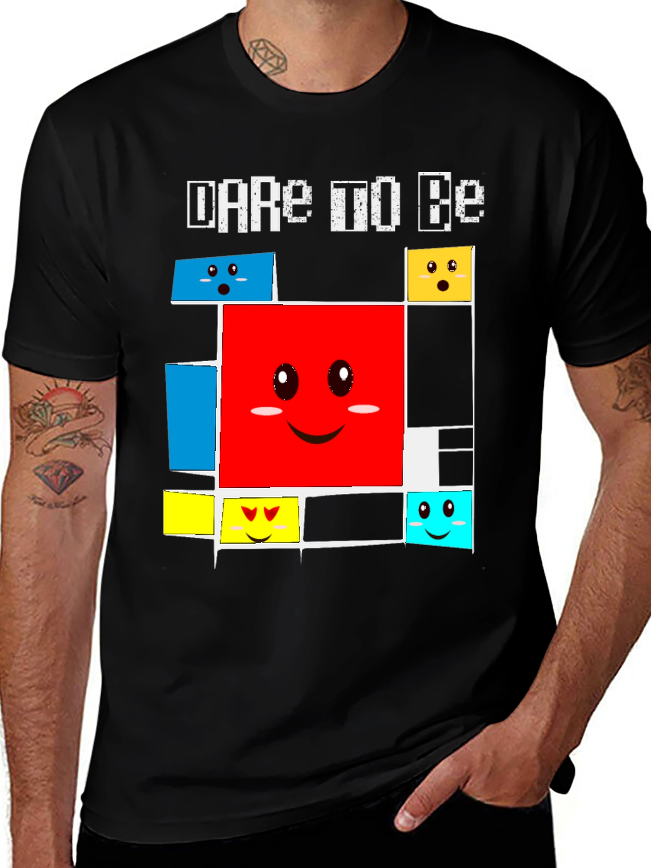 Dare To Be Square T-Shirt Black
