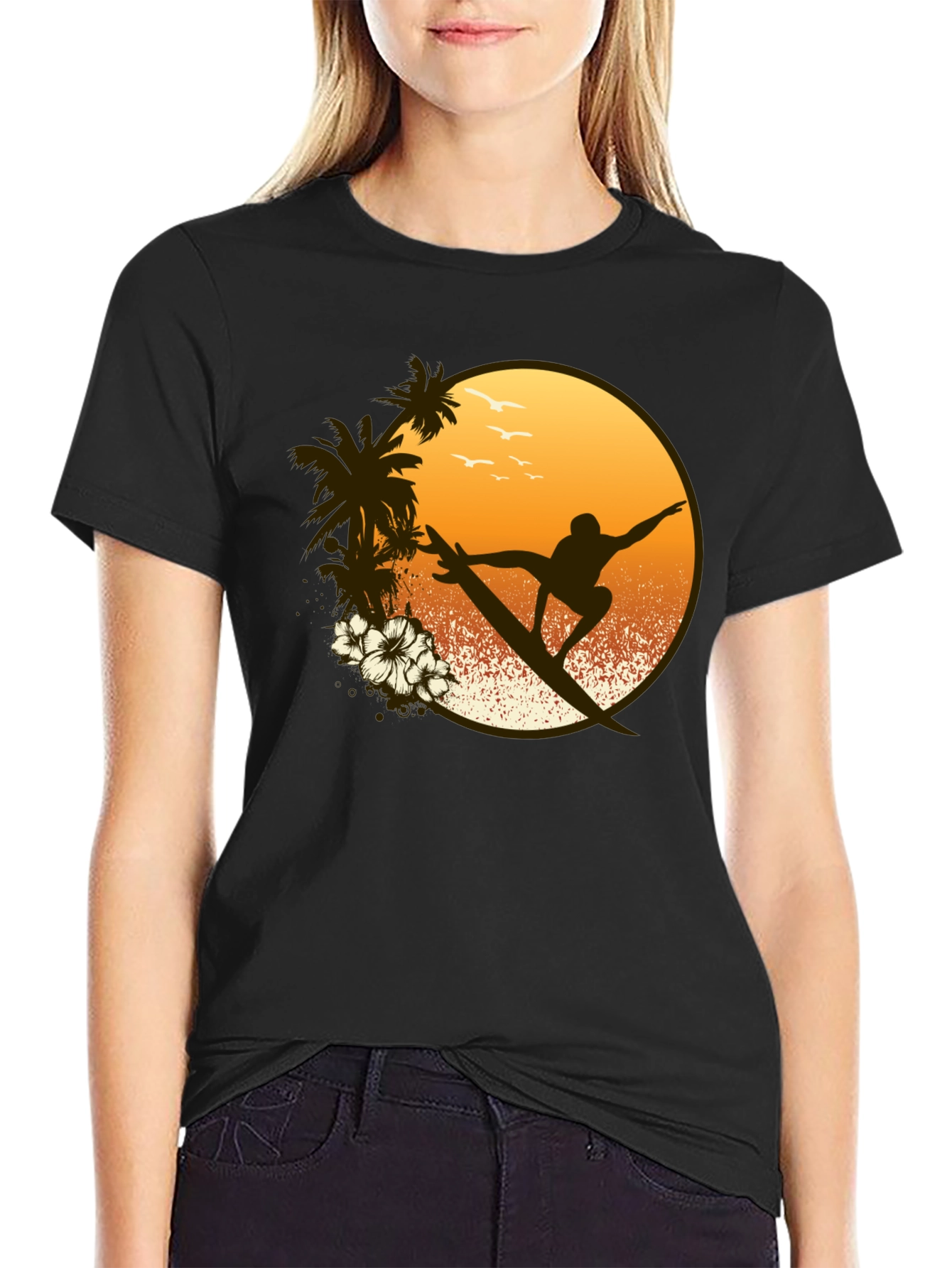 Surfer Graphic Tee - Tropical Vibe Shirt