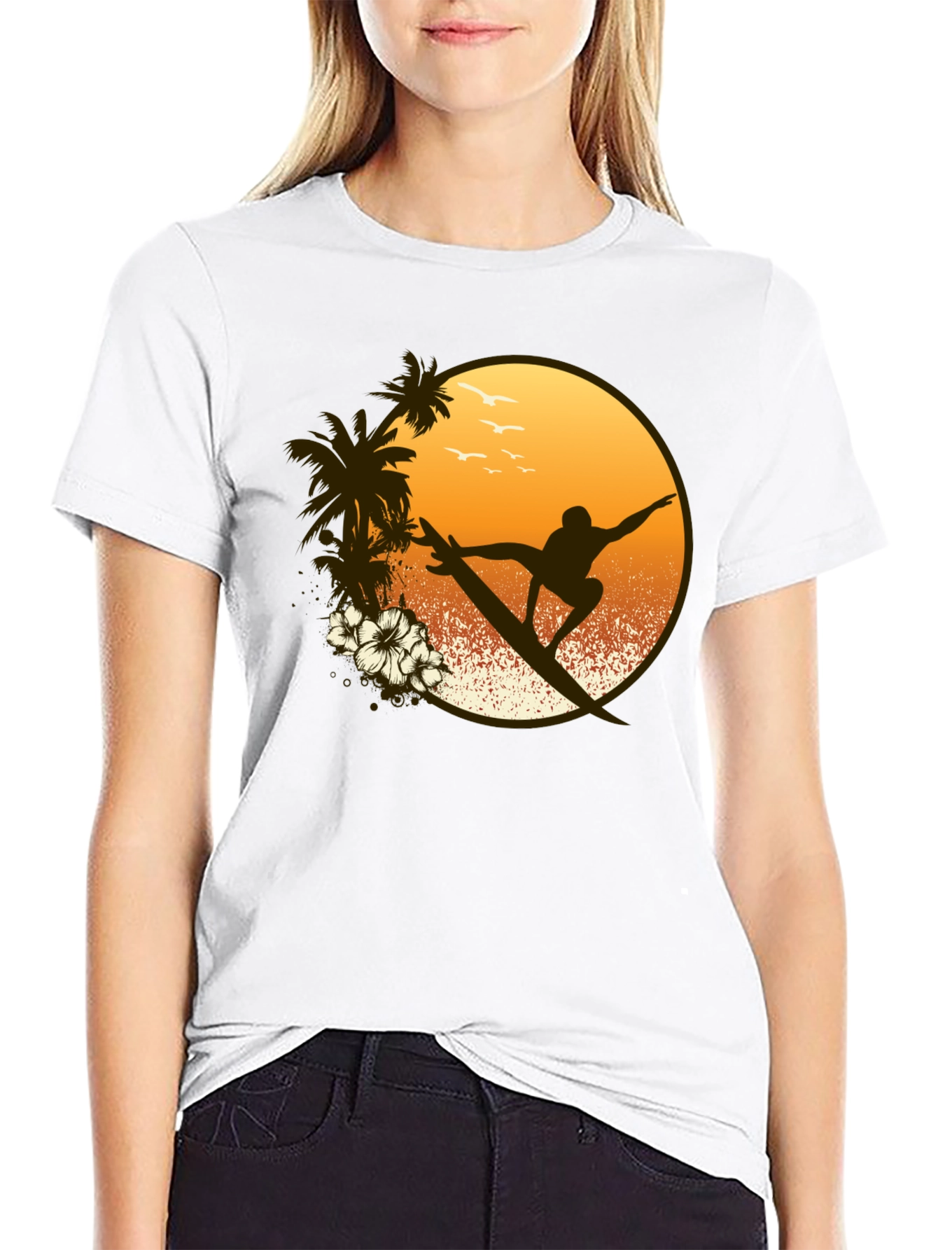Surfer Graphic Tee - Tropical Vibe Shirt