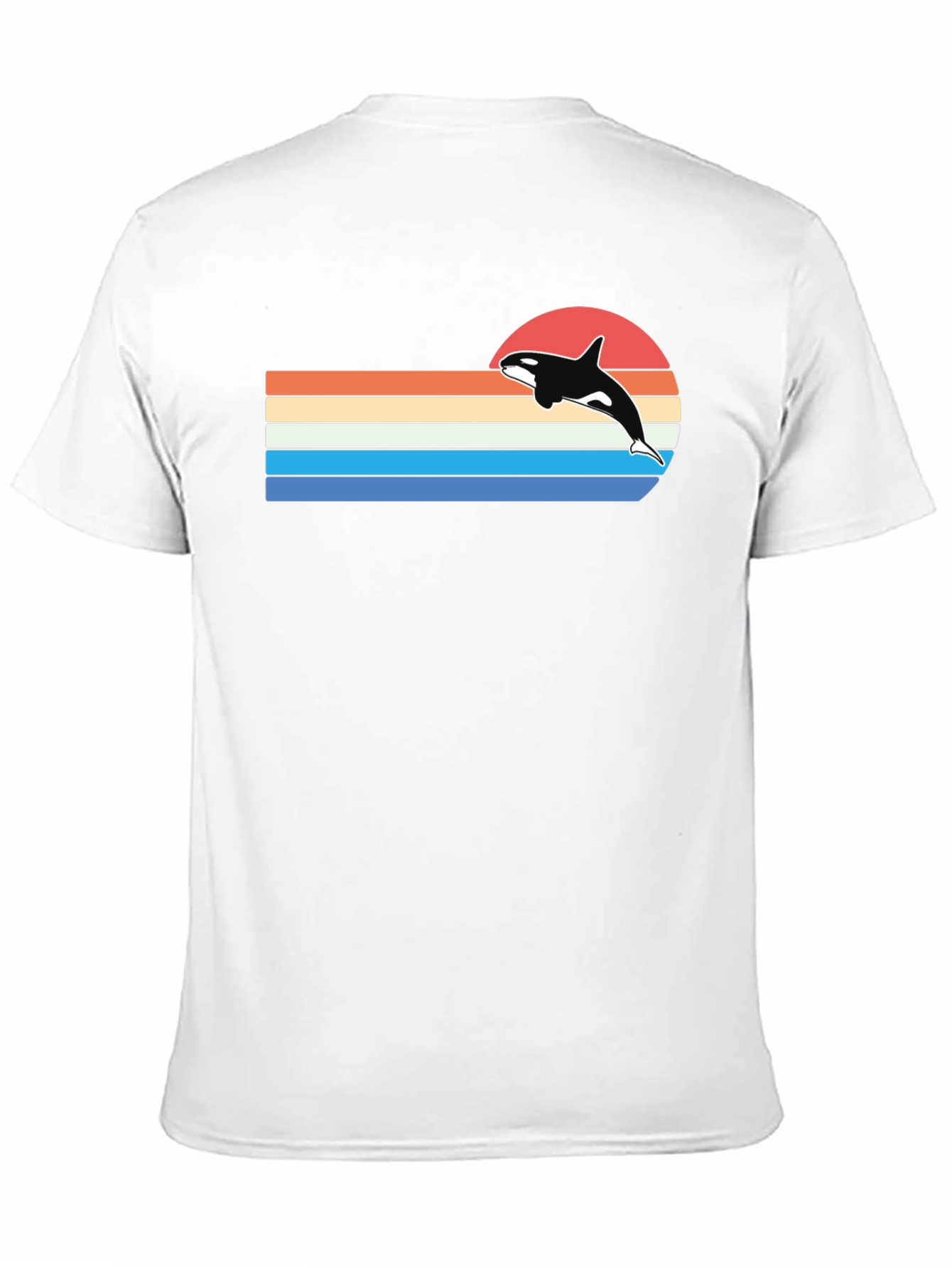 Retro Orca Sunset T-Shirt - Black