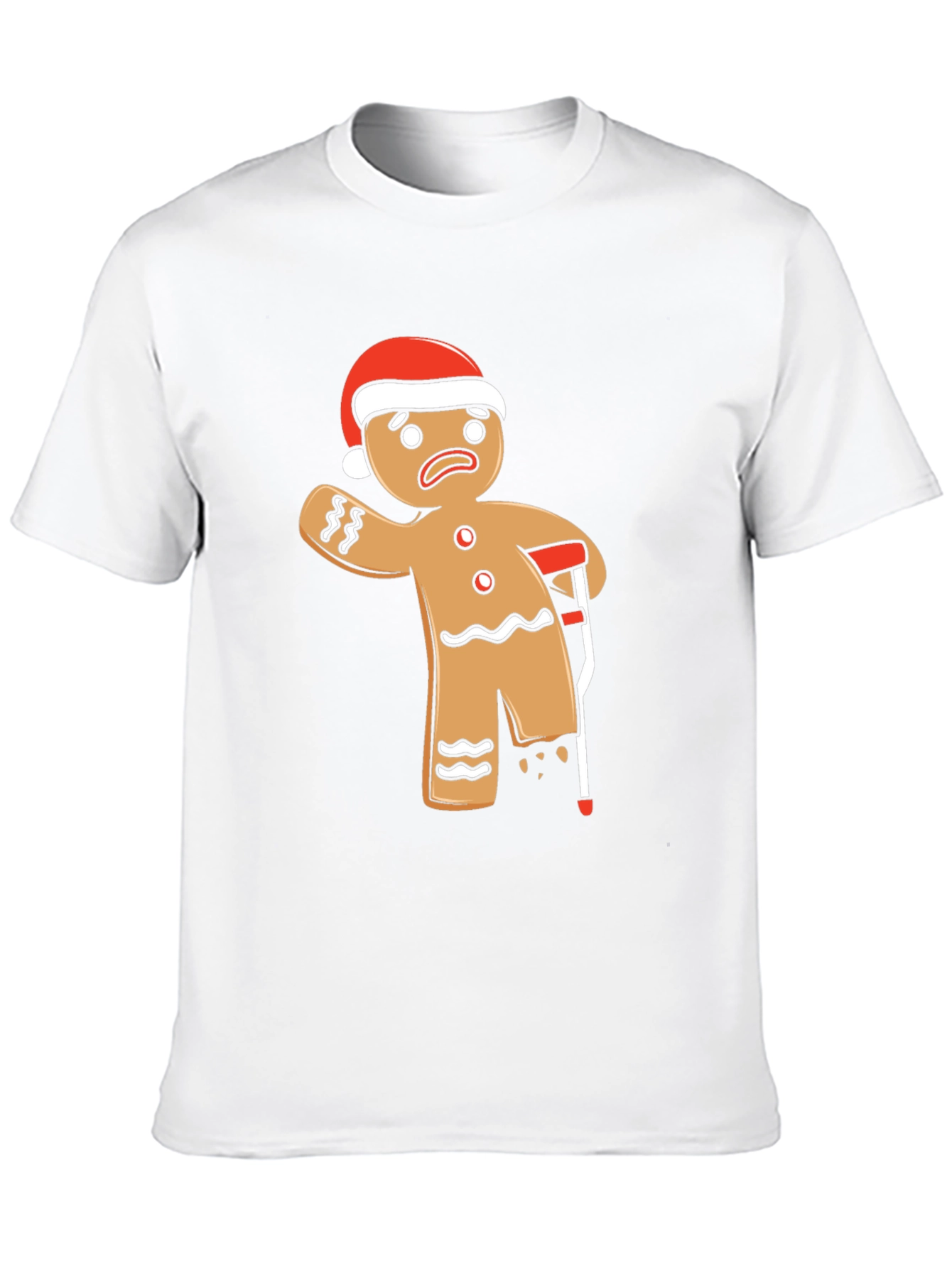 Funny Gingerbread Man Injury Christmas T-Shirt