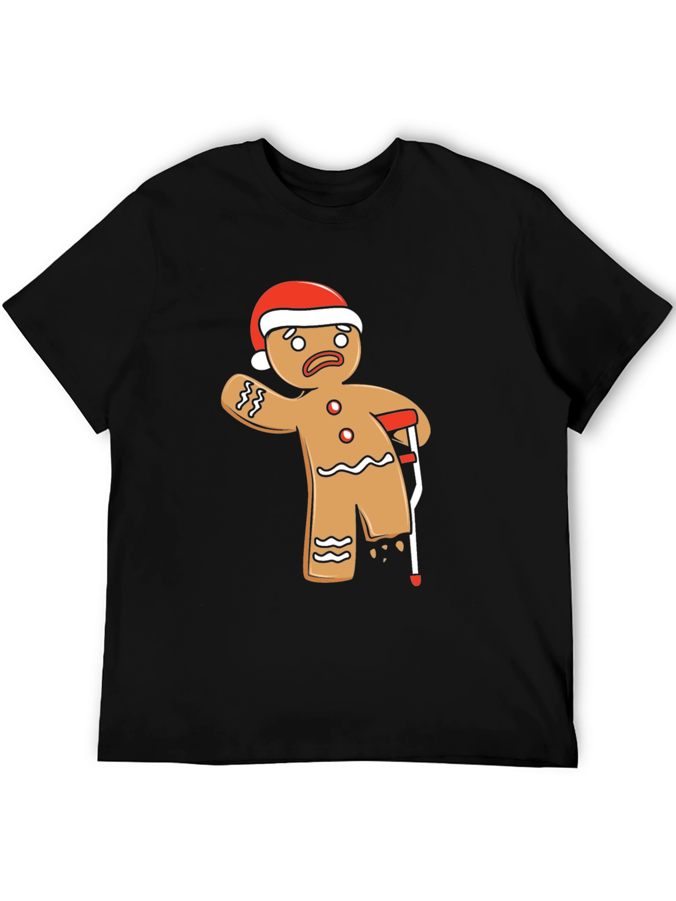 Funny Gingerbread Man Injury Christmas T-Shirt