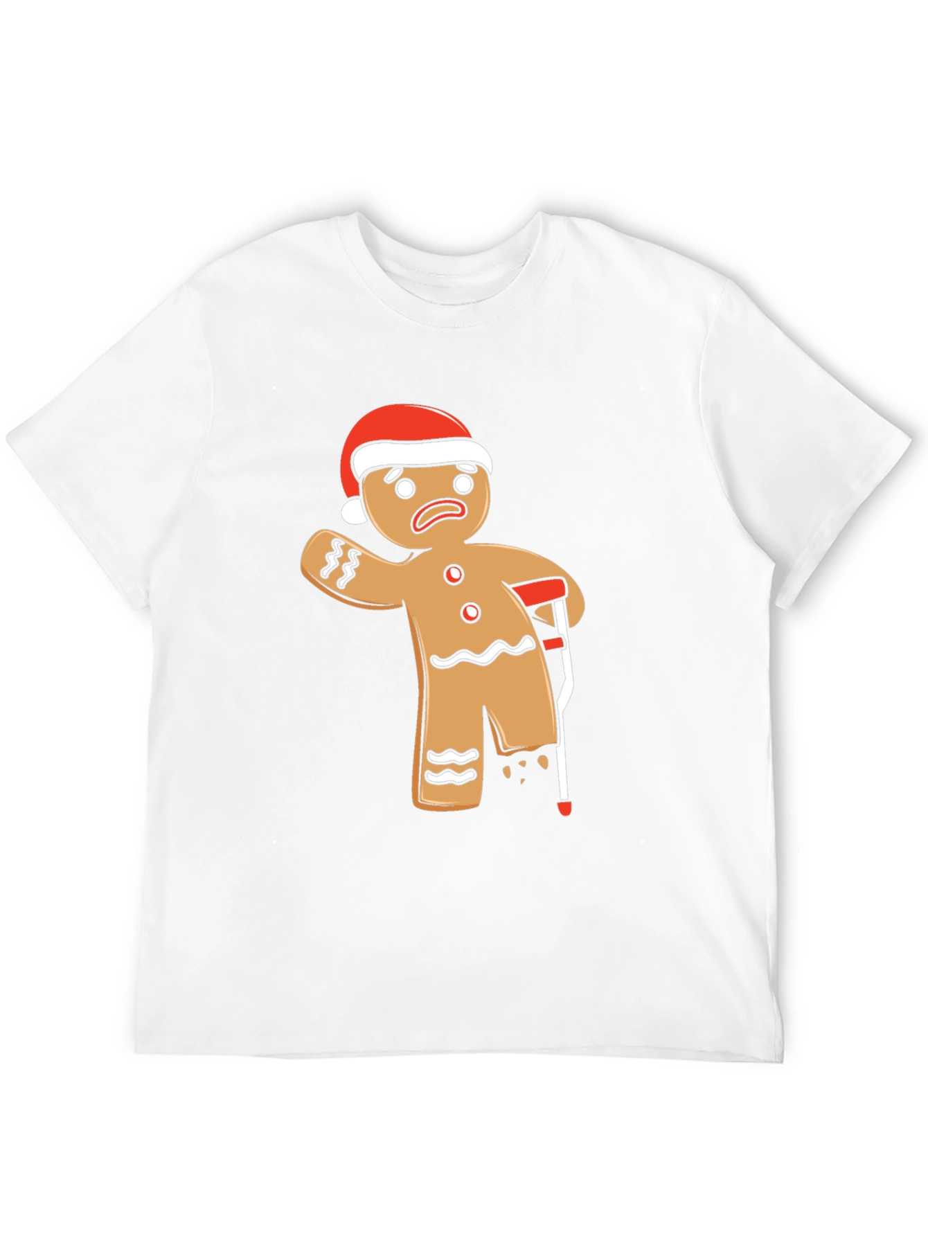 Funny Gingerbread Man Injury Christmas T-Shirt