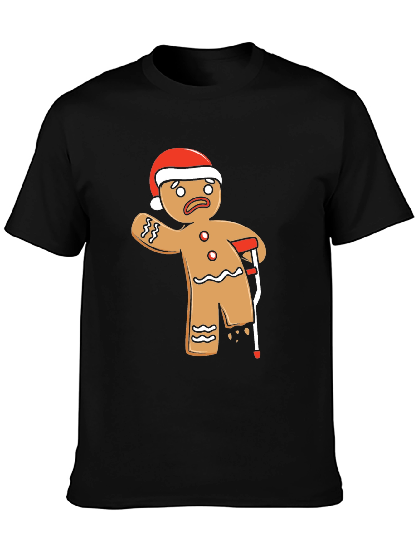 Funny Gingerbread Man Injury Christmas T-Shirt