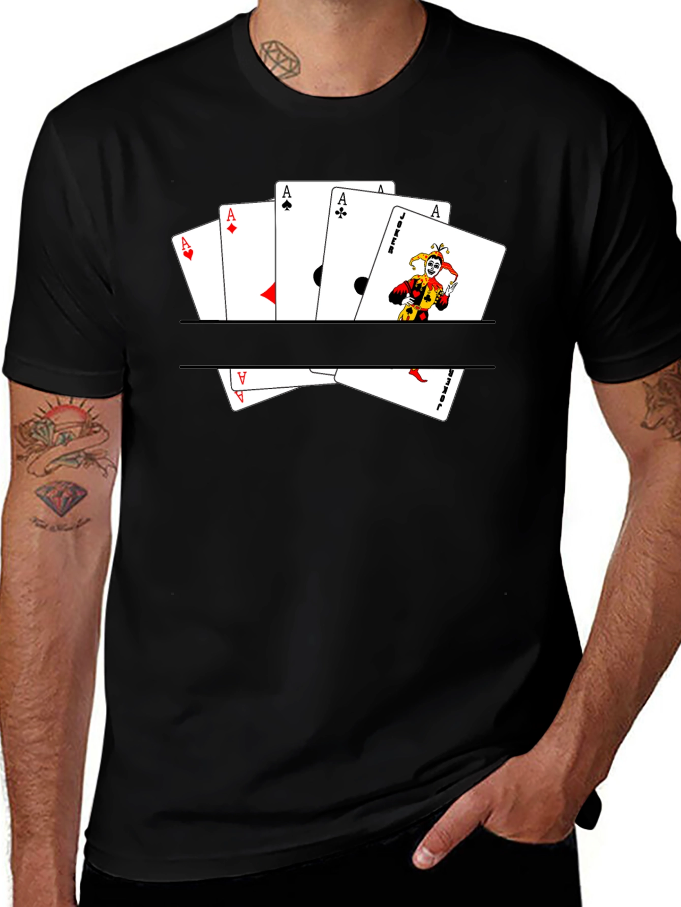 Ace & Joker Card T-Shirt - Mens Graphic Tee