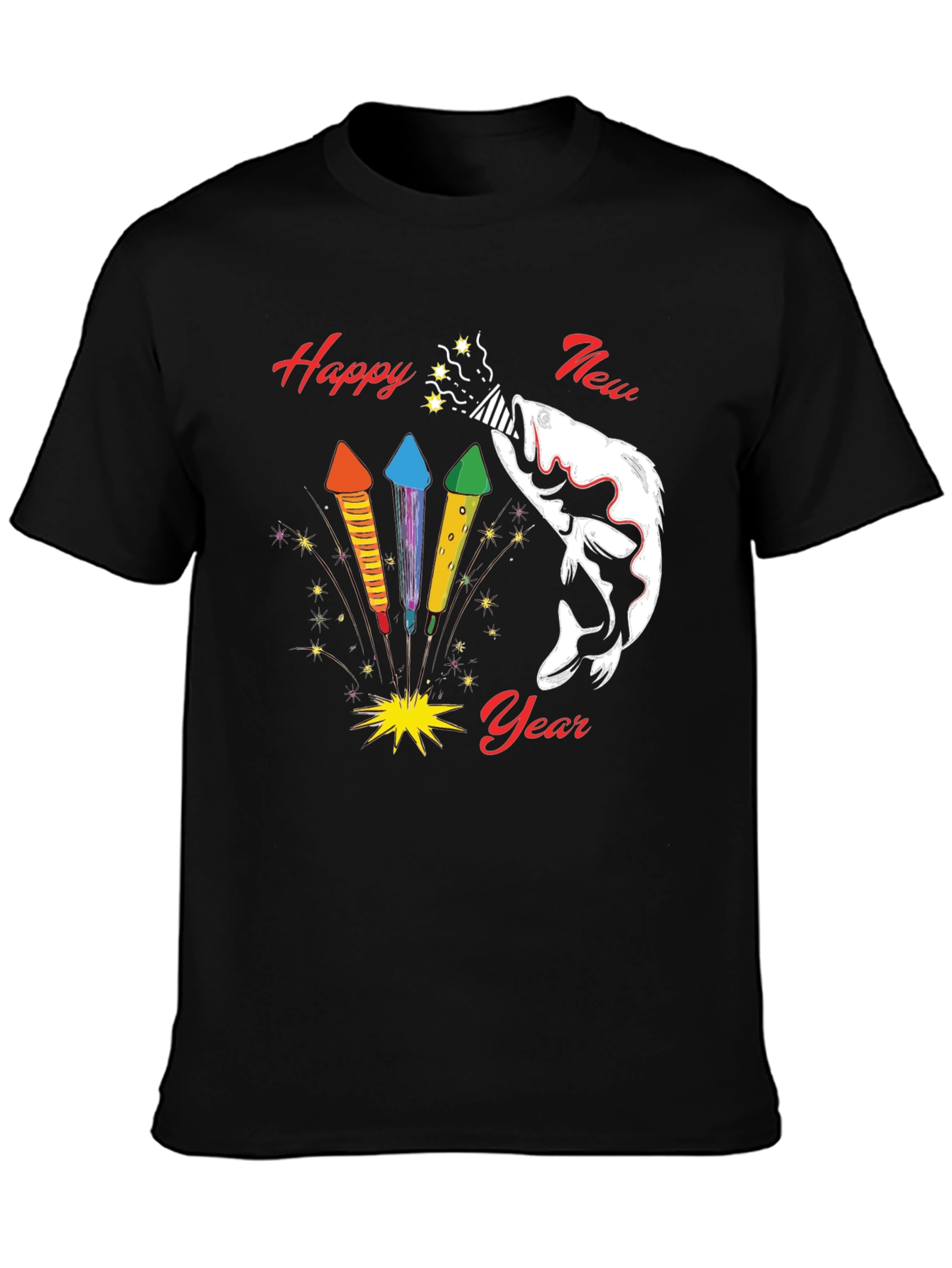 Happy New Year Fishing T-Shirt