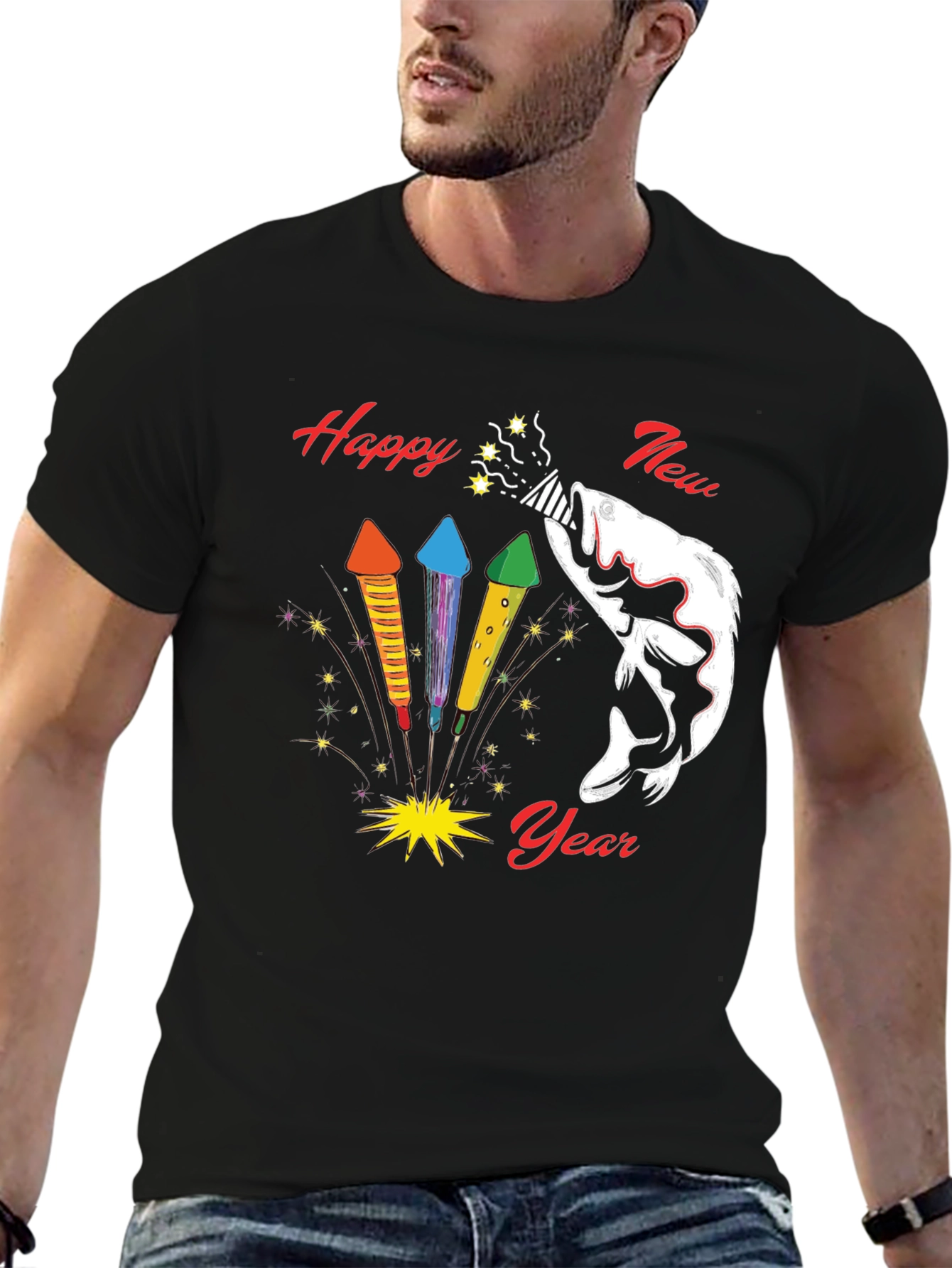 Happy New Year Fishing T-Shirt