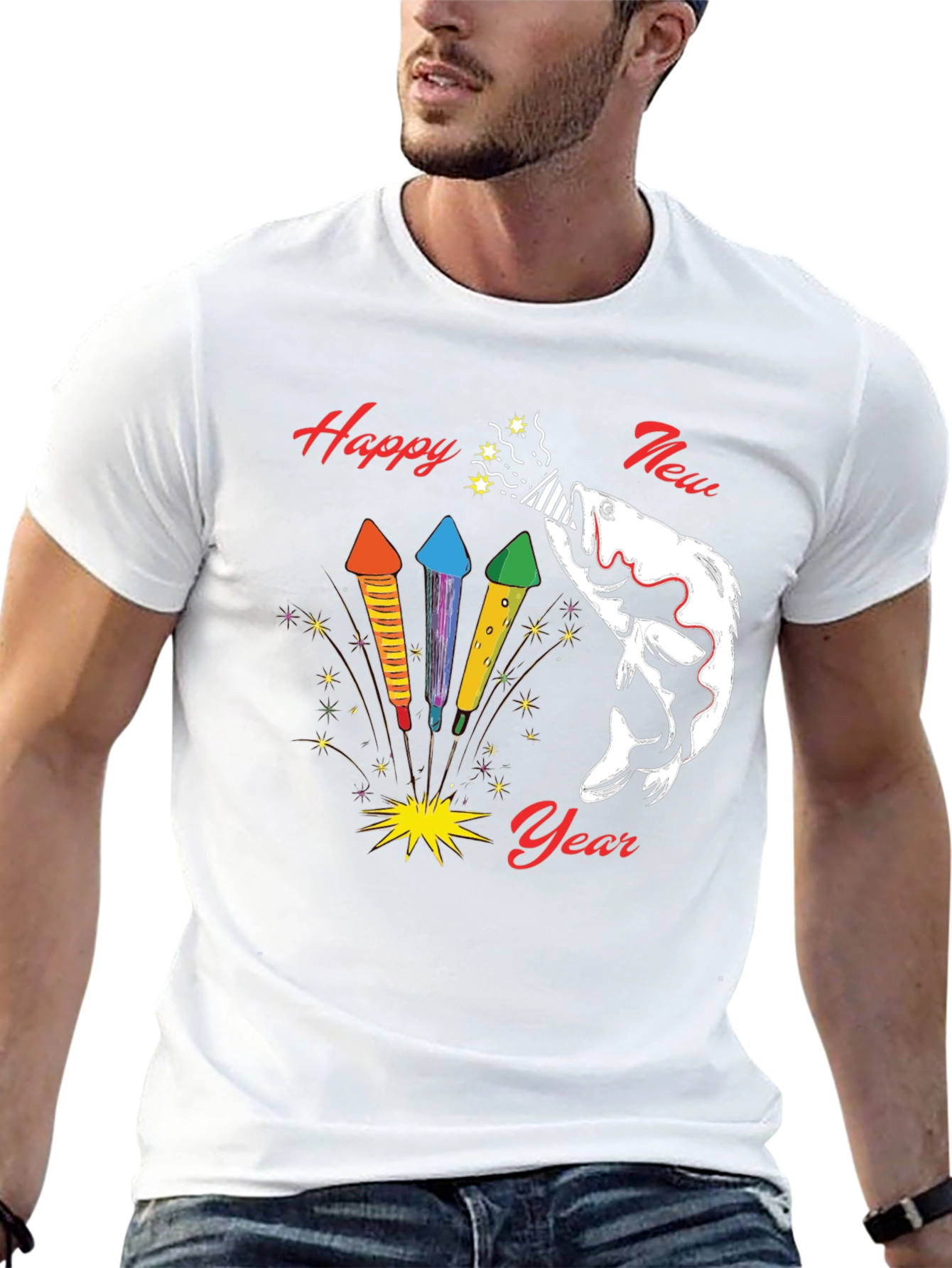 Happy New Year Fishing T-Shirt